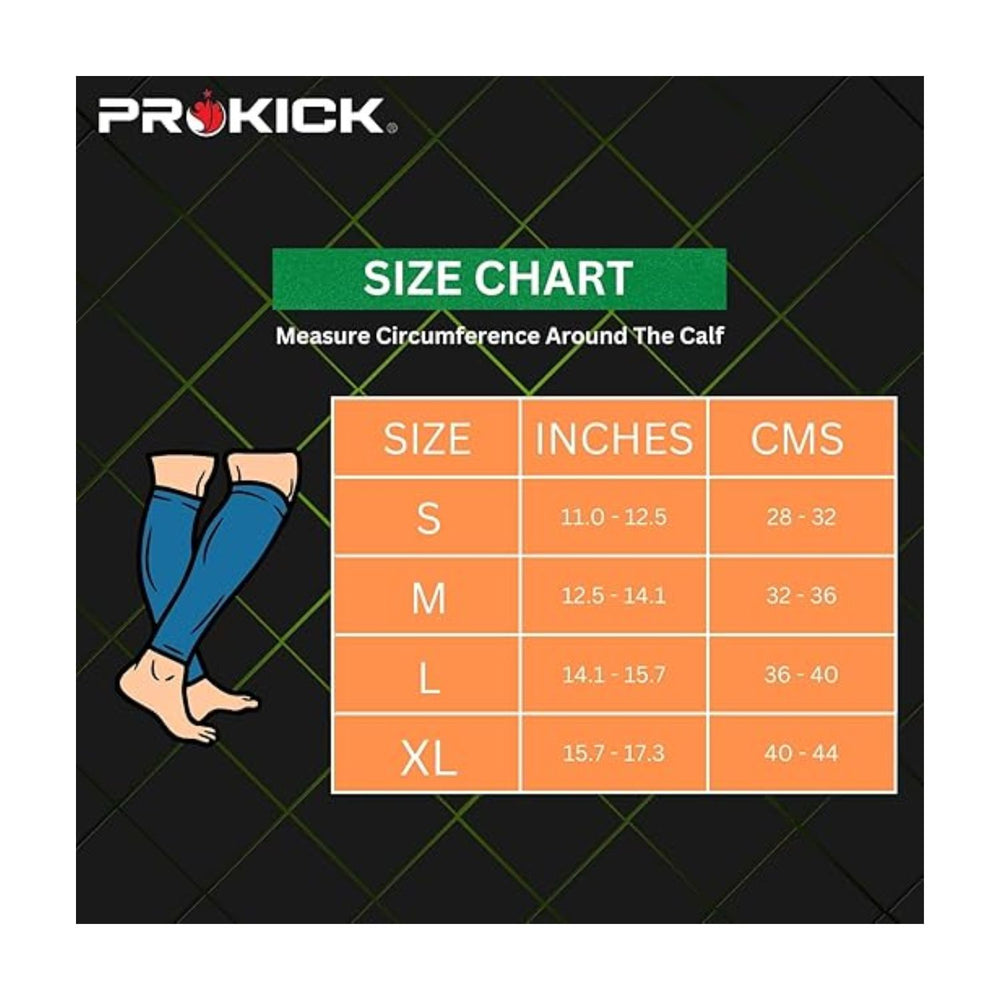 Prokick Calf Compression Sleeves for Men and Women, Black/Grey - Best Price online Prokicksports.com