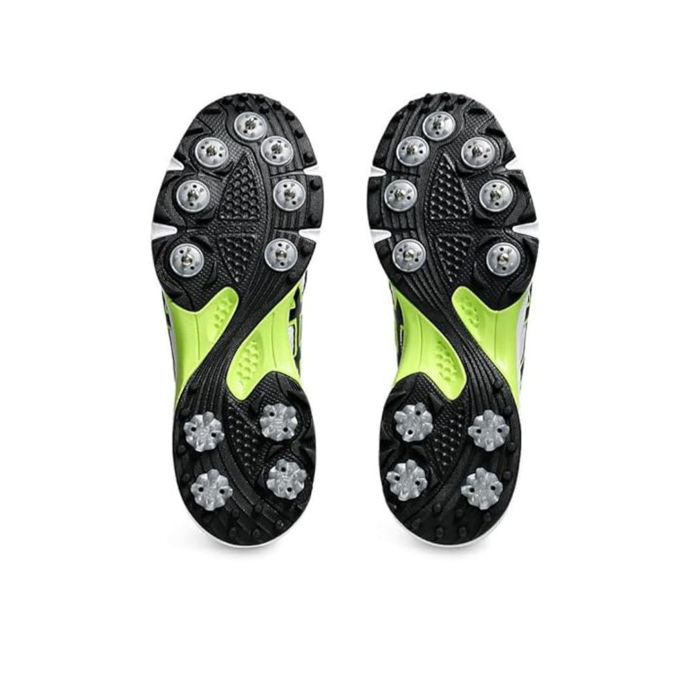 ASICS Men's Gel-Gully 7 Cricket Shoes (Metal Spikes) | GEL Cushioning | Breathable Mesh | White/Safety Yellow - Best Price online Prokicksports.com