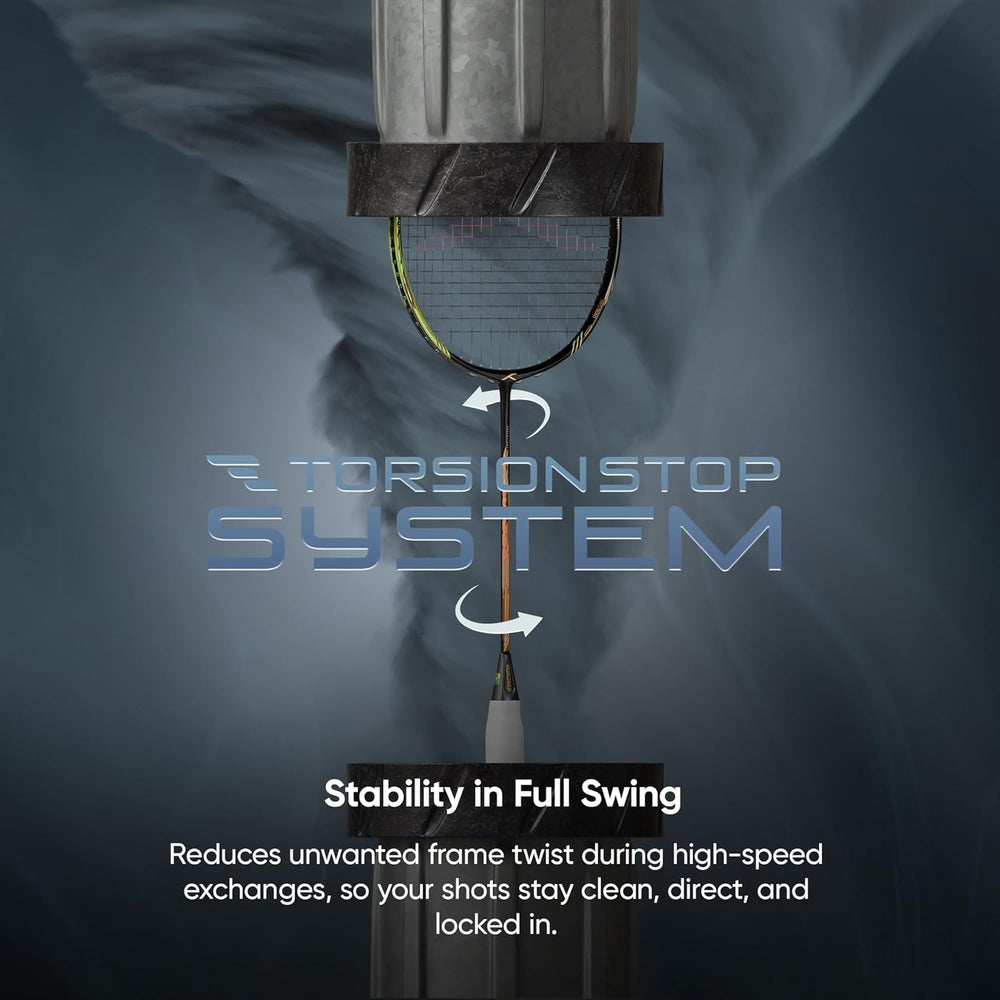 Hundred Flareon Typhoon Strung Badminton Racquet | Superlight Carbon Fibre Frame with CNTRL Foam Technology | Speed & Control Series - Best Price online Prokicksports.com