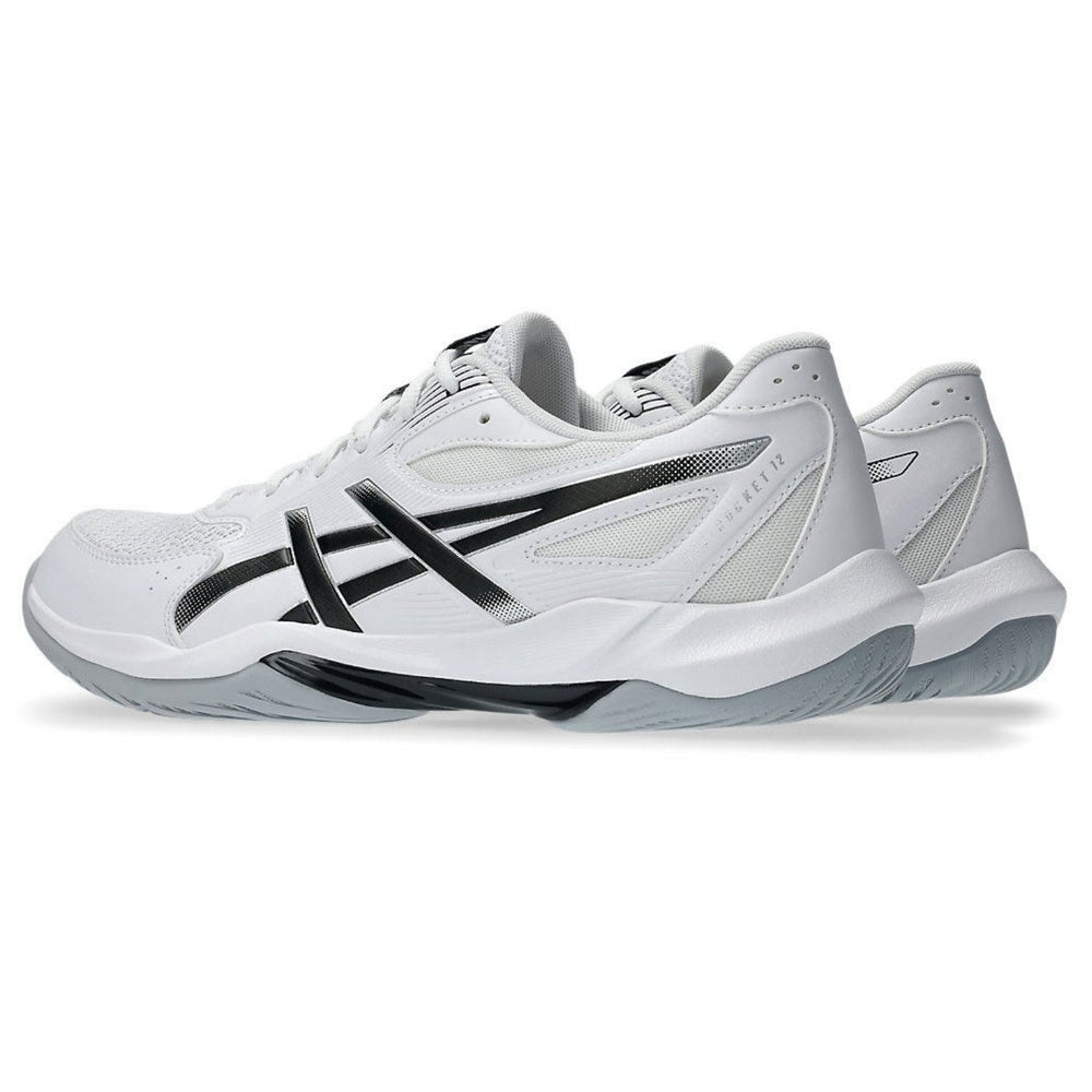 ASICS Gel-Rocket 12 Men’s Indoor Court Badminton Shoes – White/Black, GEL™ Cushioning, Non-Mark Rubber, Breathable Mesh, Stability & Grip - Best Price online Prokicksports.com
