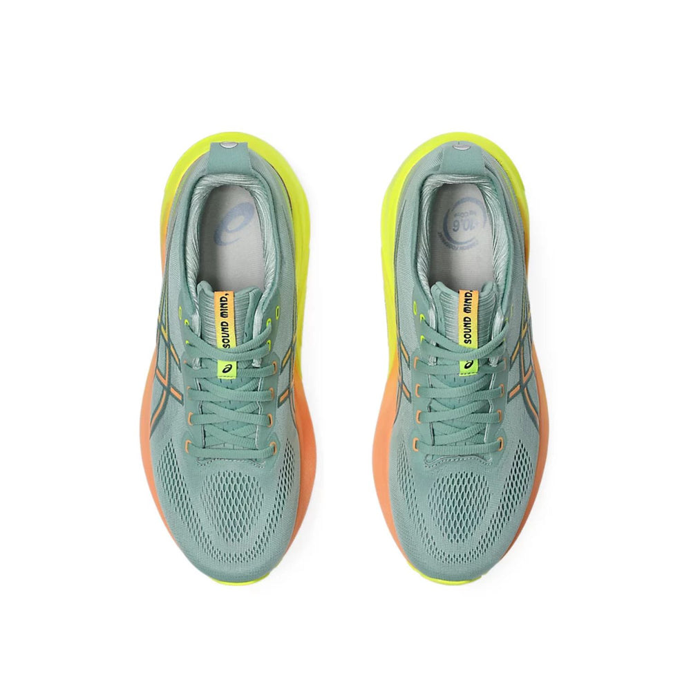 ASICS GEL-KAYANO 31 PARIS Running Shoes for Men – Light Celadon/Safety Yellow - Best Price online Prokicksports.com
