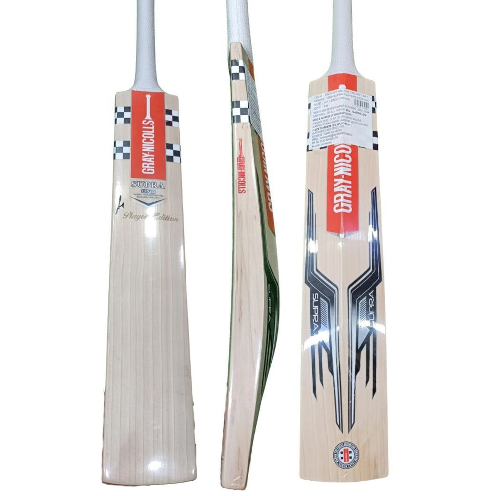 Gray Nicolls Supra 2.0 GN9 Players Edition English Willow Cricket Bat SH | Professional Power with Strategic Sweet Spot | Elite Match Performance Bat - Best Price online Prokicksports.com