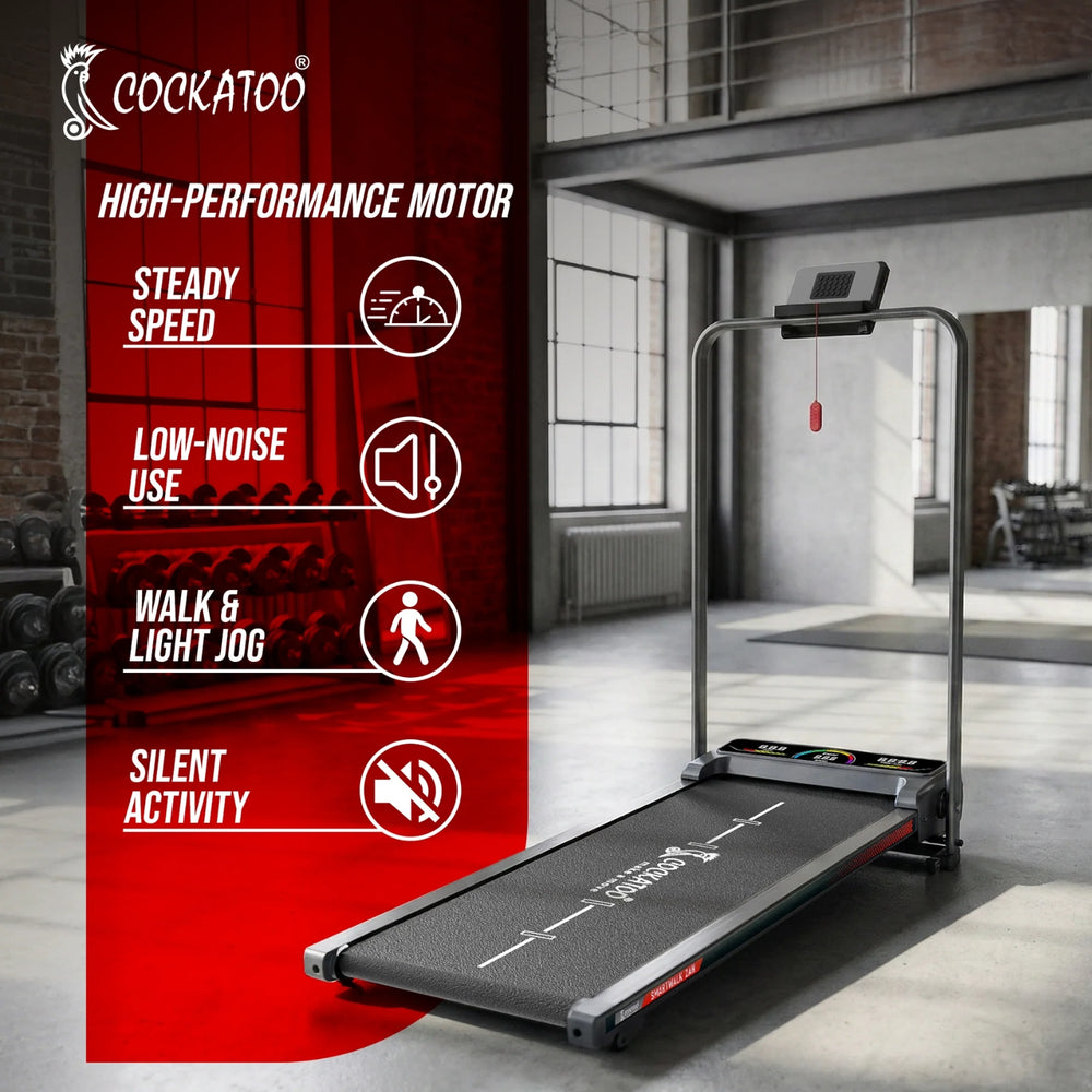 Cockatoo SmartWalk 2AH Walkpad – Foldable Under-Desk Walking Treadmill with Remote Control, LED Display & Compact Home Fitness Design - Best Price online Prokicksports.com