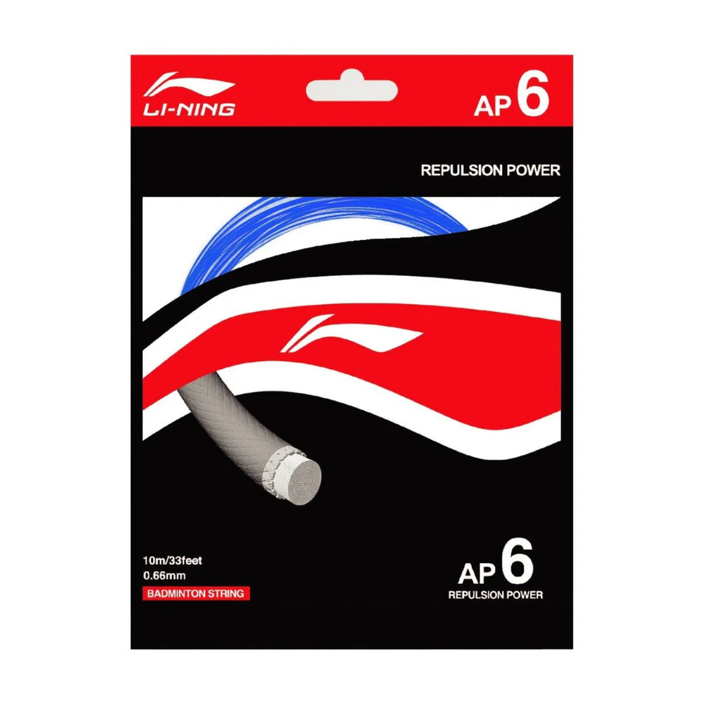 LI-Ning AP6 Badminton String (0.66mm) – AXJL034 | High Repulsion String with Durable Coating & Clear Hitting Sound - Best Price online Prokicksports.com