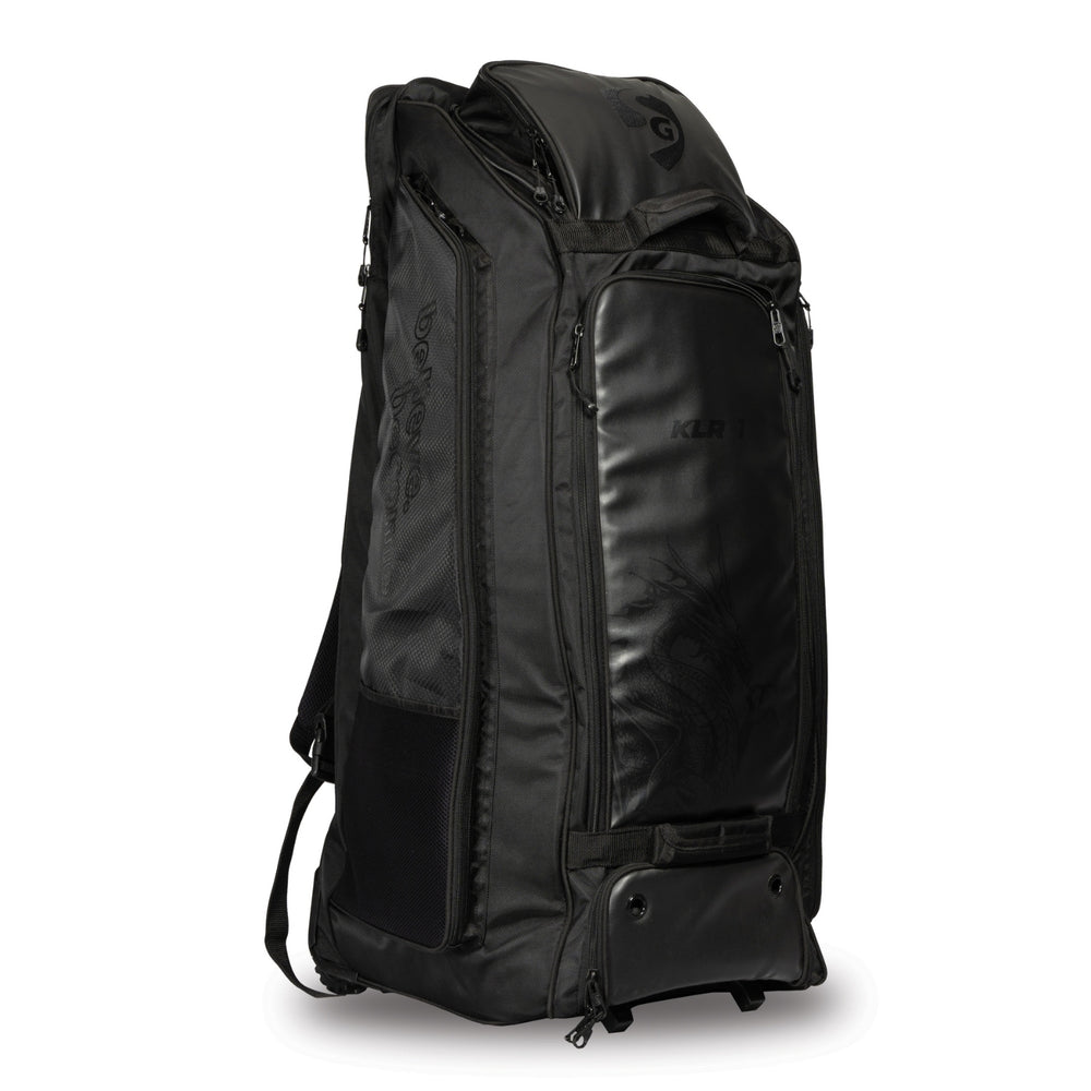 SG KLR Wheelie Duffle Cricket Kit Bag Large | Rolling Cricket Gear Bag with Wheels & Pull Handle | Spacious Sports Kit Bag – Black - Best Price online Prokicksports.com