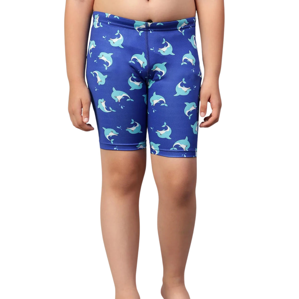 Viva Puffer 003 Kid’s Swimming Jammer, Navy | Stretchable Swim Shorts with Chlorine-Resistant Fabric & Comfortable Fit - Best Price online Prokicksports.com