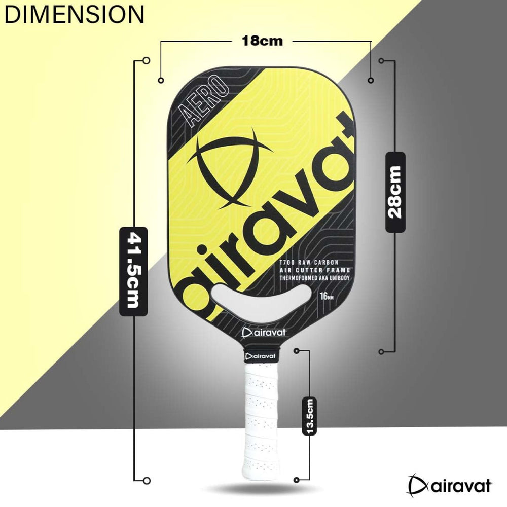 Airavat Aero 7412 Pickleball Paddle | Carbon Fiber Face | Polymer Core | Lightweight & Powerful | USAPA Approved | Tournament-Ready Paddle - Best Price online Prokicksports.com