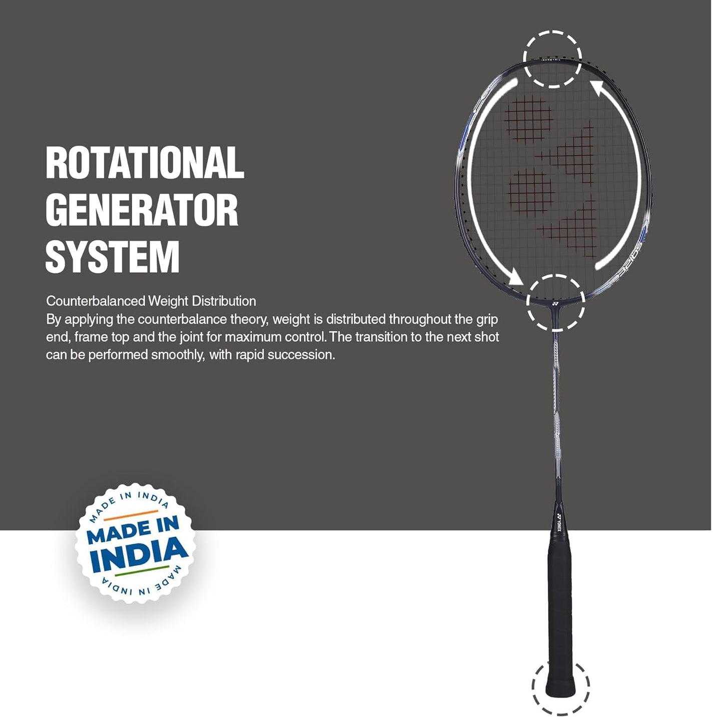 YONEX Astrox Attack 9 Strung Badminton Racquet | Head-Heavy Power | Isometric Head | Graphite Shaft | G4 Grip (4U) - Best Price online Prokicksports.com