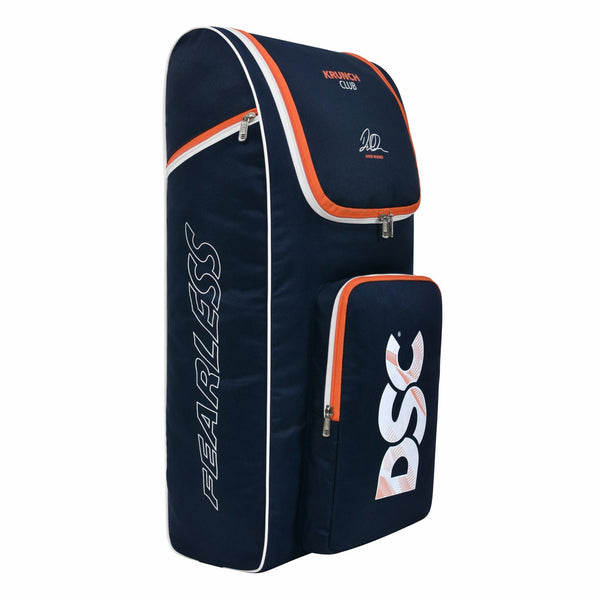 DSC Krunch Club Cricket Kit Bag | Durable Polyester, Front-Top Access, 4 Compartments, Side Bat Pocket, Front Pocket, Padded Adjustable Shoulder Strap, Grab Handle