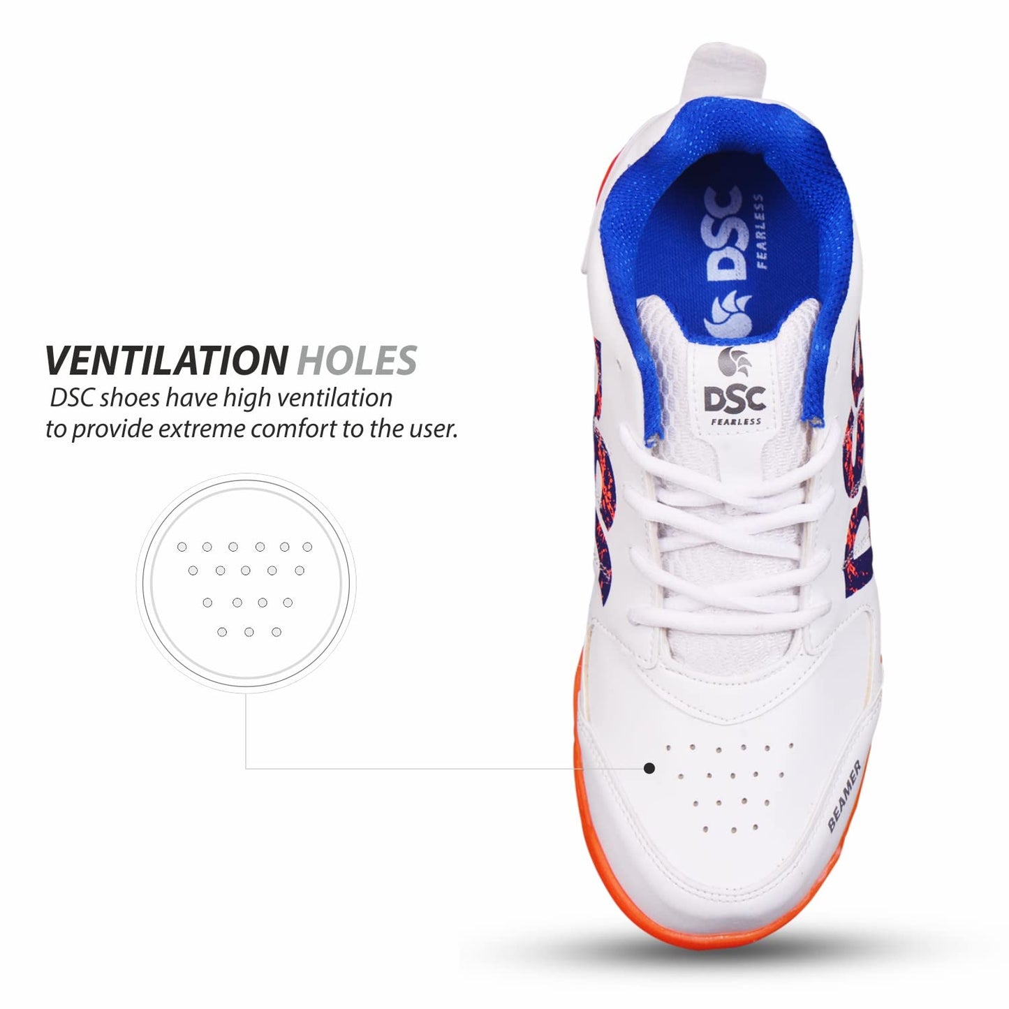 DSC Beamer Kid's Cricket Shoes | Lightweight, Durable & Comfortable Sports Shoes for Boys | Ideal for Cricket Practice & Matches - Best Price online Prokicksports.com