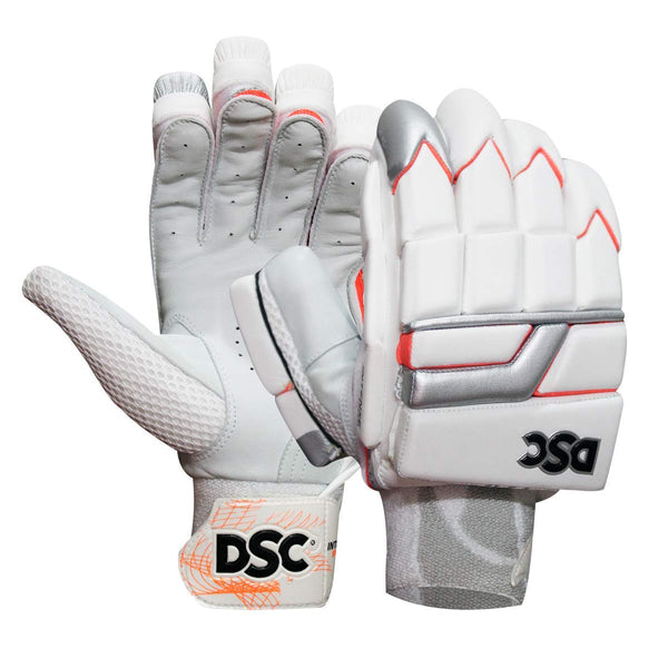 DSC Intense Speed Leather Cricket Batting Gloves | Sheep Leather Palm, FRP Finger Protection | Men's RH
