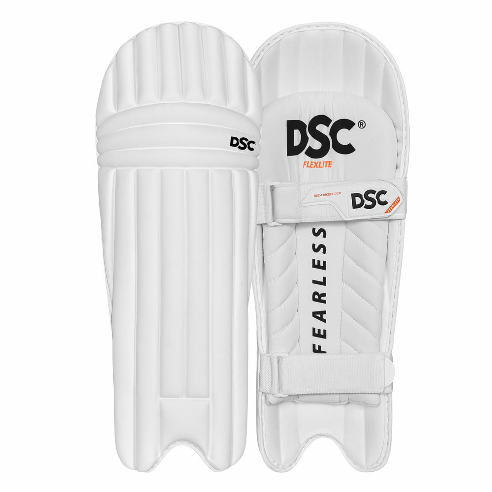 DSC Flex Lite Moulded Cricket Batting Leg Guard | Lightweight Batting Pads, Adjustable Straps | Men's LH