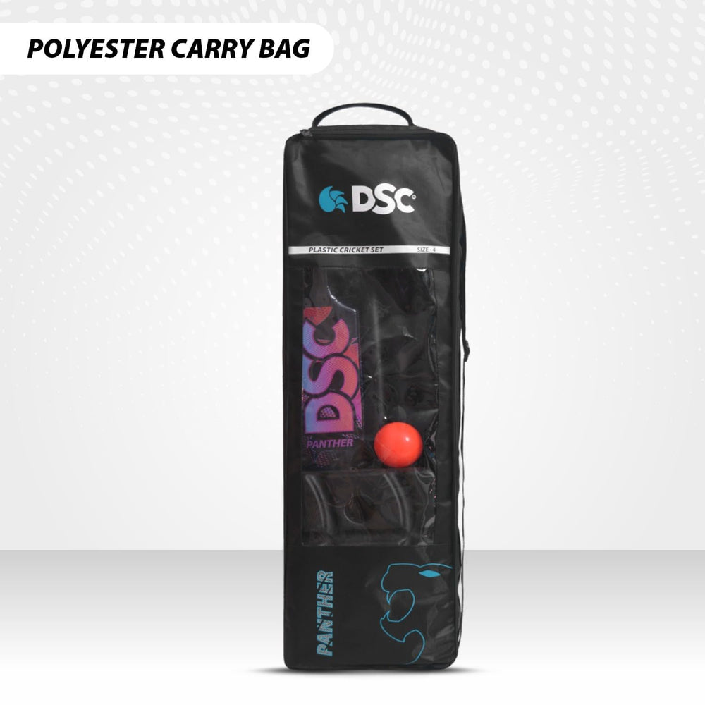 DSC Panther Plastic Cricket Set | Ideal for Tennis Ball & Gully/Turf Cricket | Complete Starter Cricket Kit - Best Price online Prokicksports.com