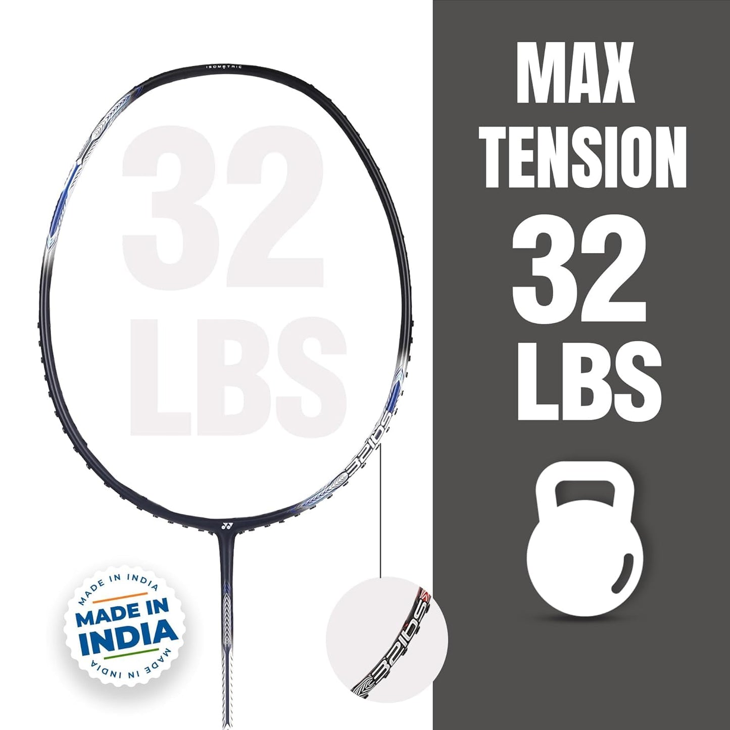 YONEX Astrox Attack 9 Strung Badminton Racquet | Head-Heavy Power | Isometric Head | Graphite Shaft | G4 Grip (4U) - Best Price online Prokicksports.com