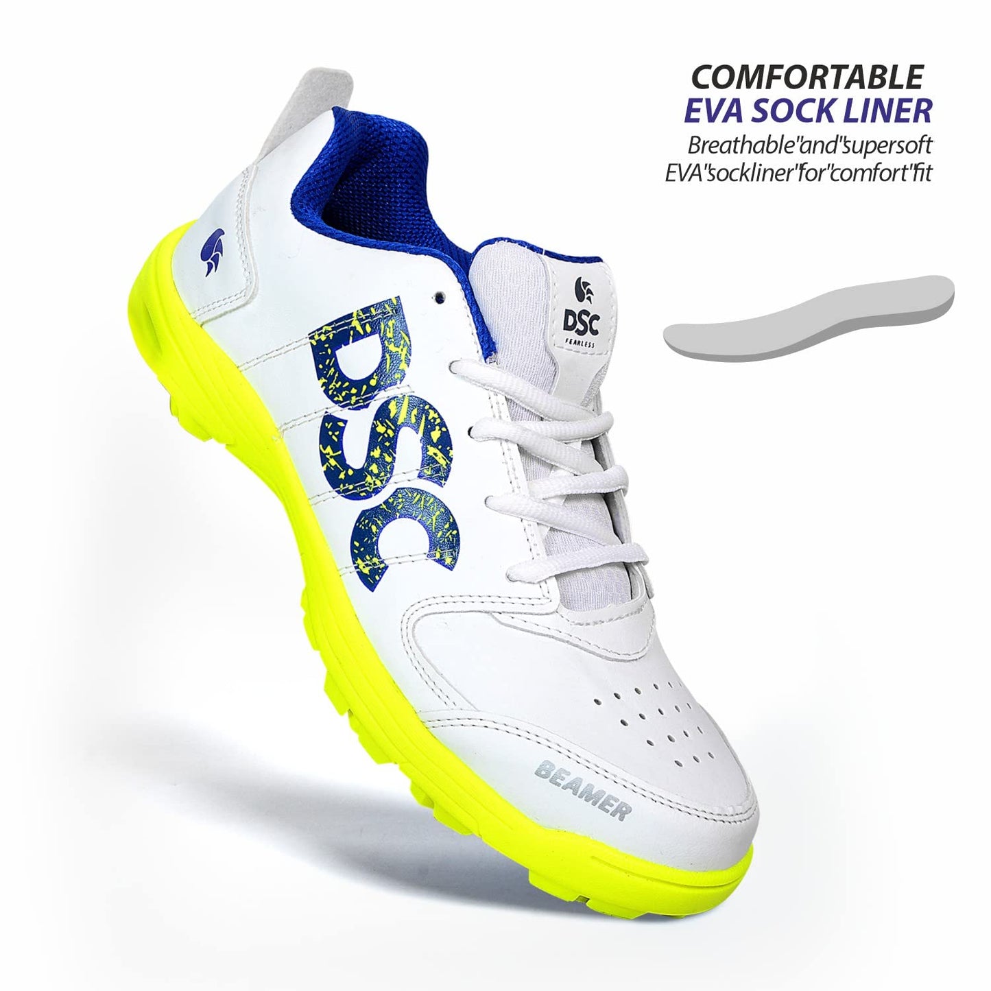DSC Beamer Kid's Cricket Shoes | Lightweight, Durable & Comfortable Sports Shoes for Boys | Ideal for Cricket Practice & Matches - Best Price online Prokicksports.com