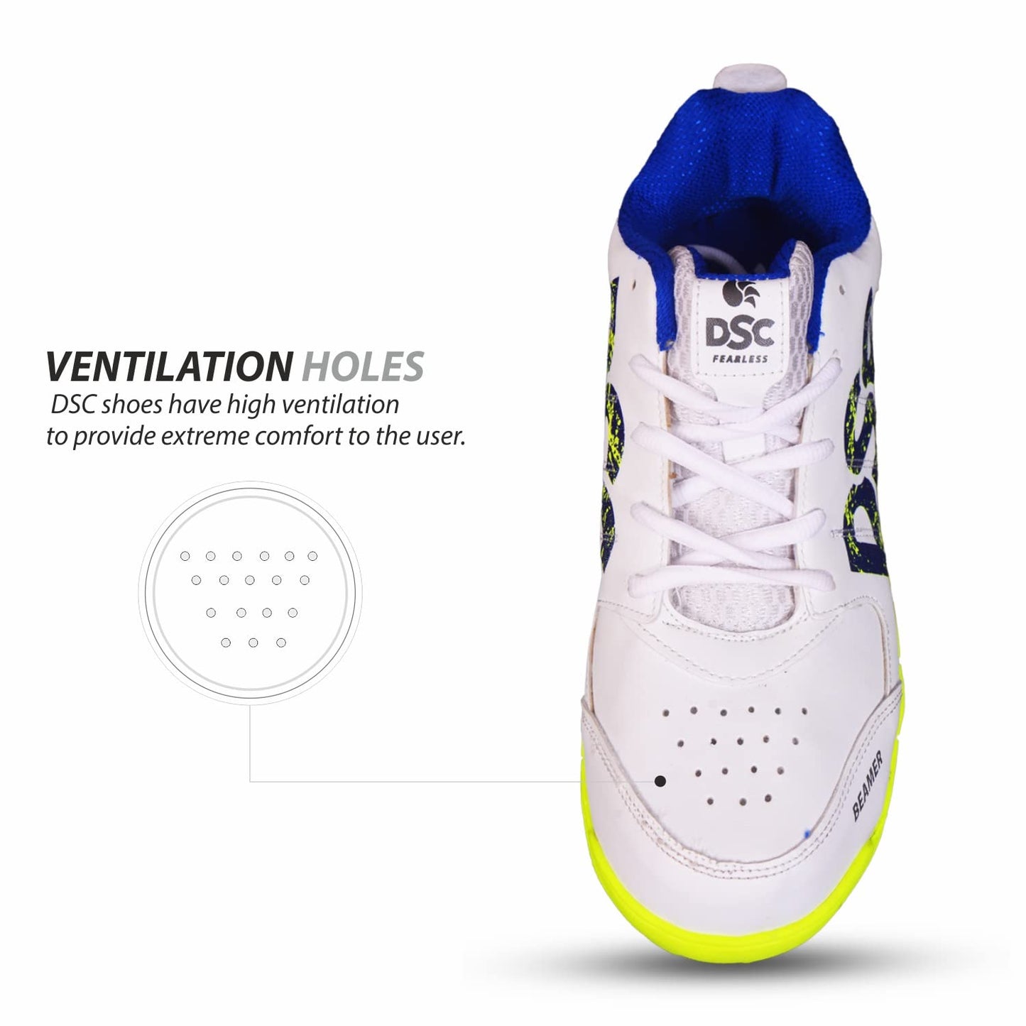 DSC Beamer Kid's Cricket Shoes | Lightweight, Durable & Comfortable Sports Shoes for Boys | Ideal for Cricket Practice & Matches - Best Price online Prokicksports.com