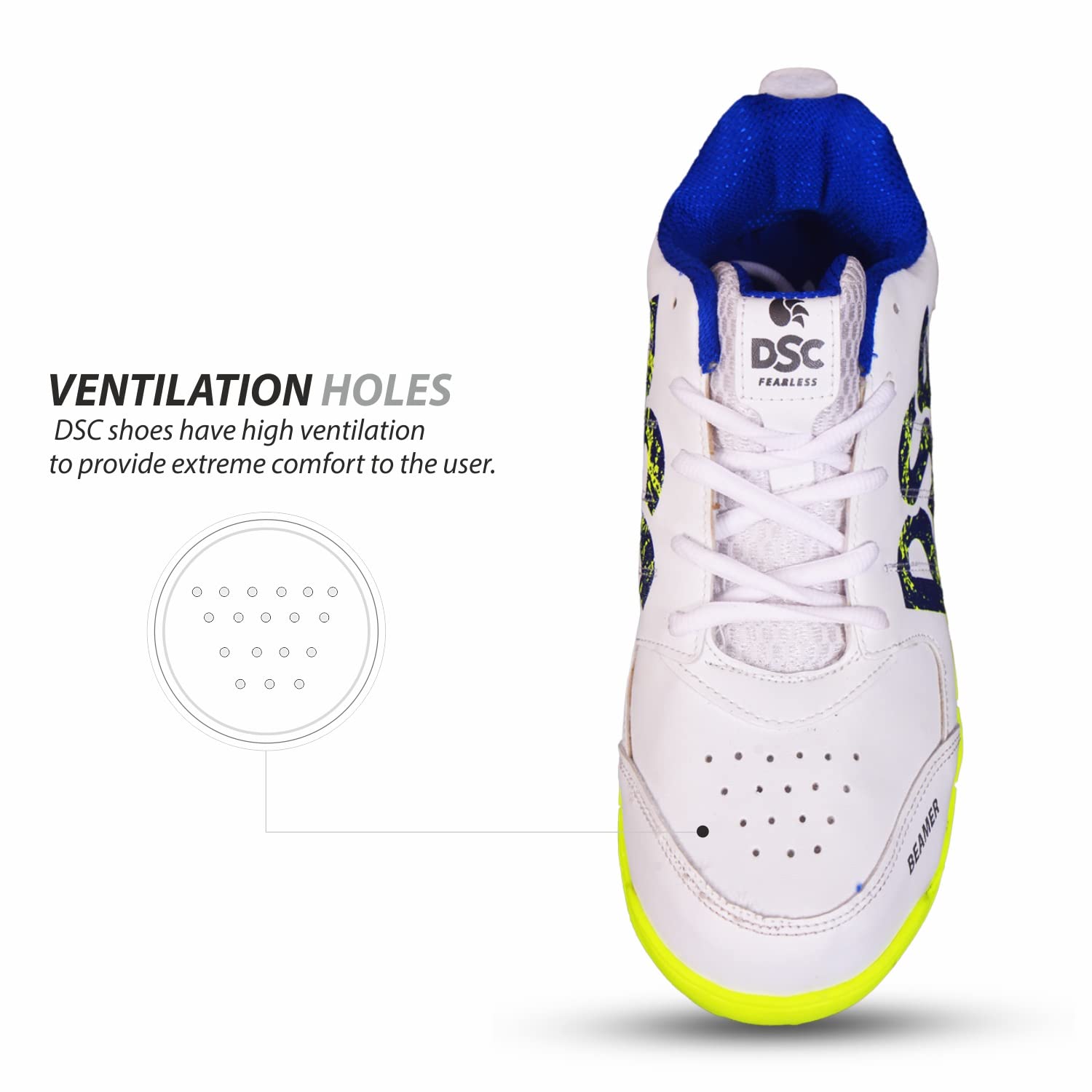 DSC Beamer Kid's Cricket Shoes | Lightweight, Durable & Comfortable Sports Shoes for Boys | Ideal for Cricket Practice & Matches - Best Price online Prokicksports.com