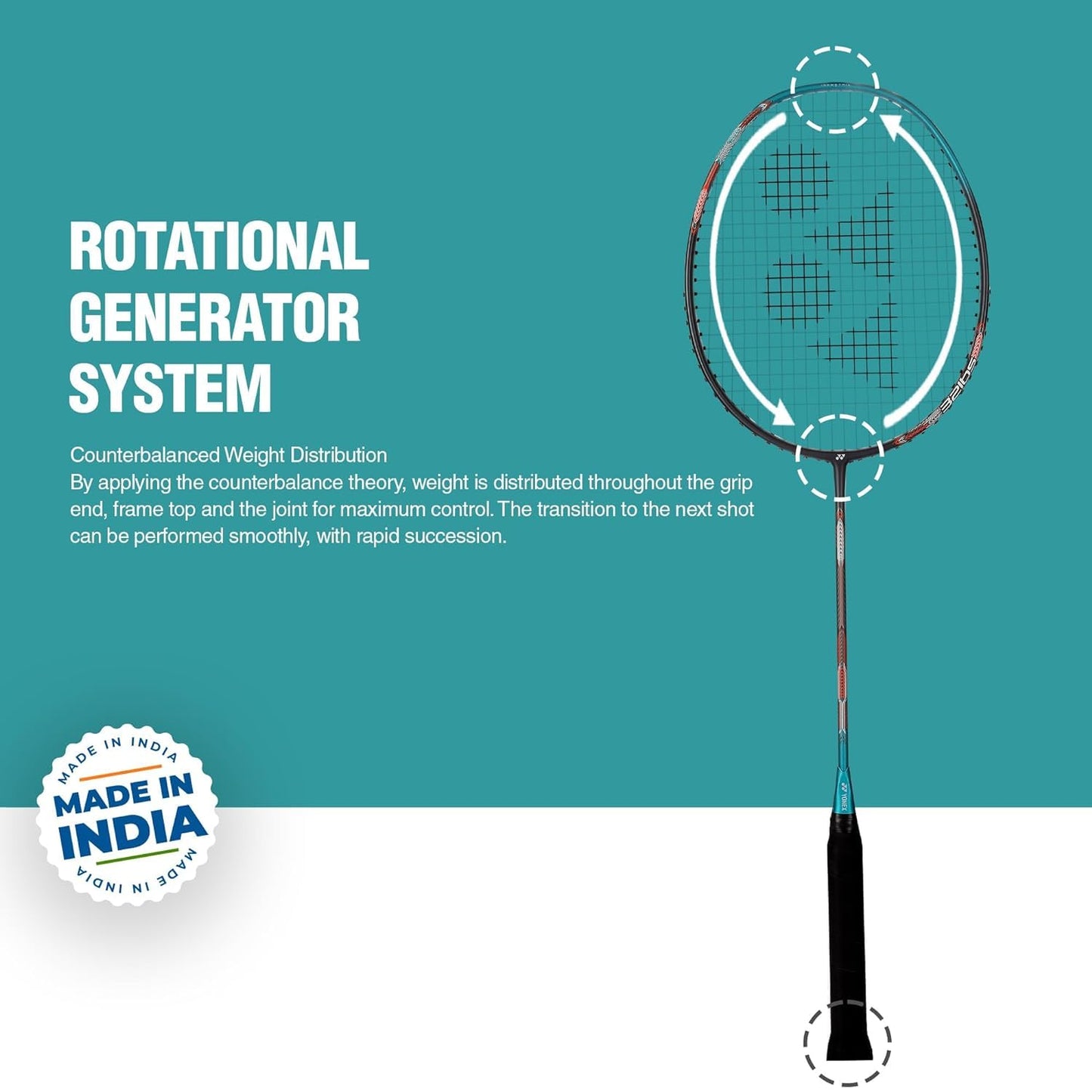 YONEX Astrox Attack 9 Strung Badminton Racquet | Head-Heavy Power | Isometric Head | Graphite Shaft | G4 Grip (4U) - Best Price online Prokicksports.com