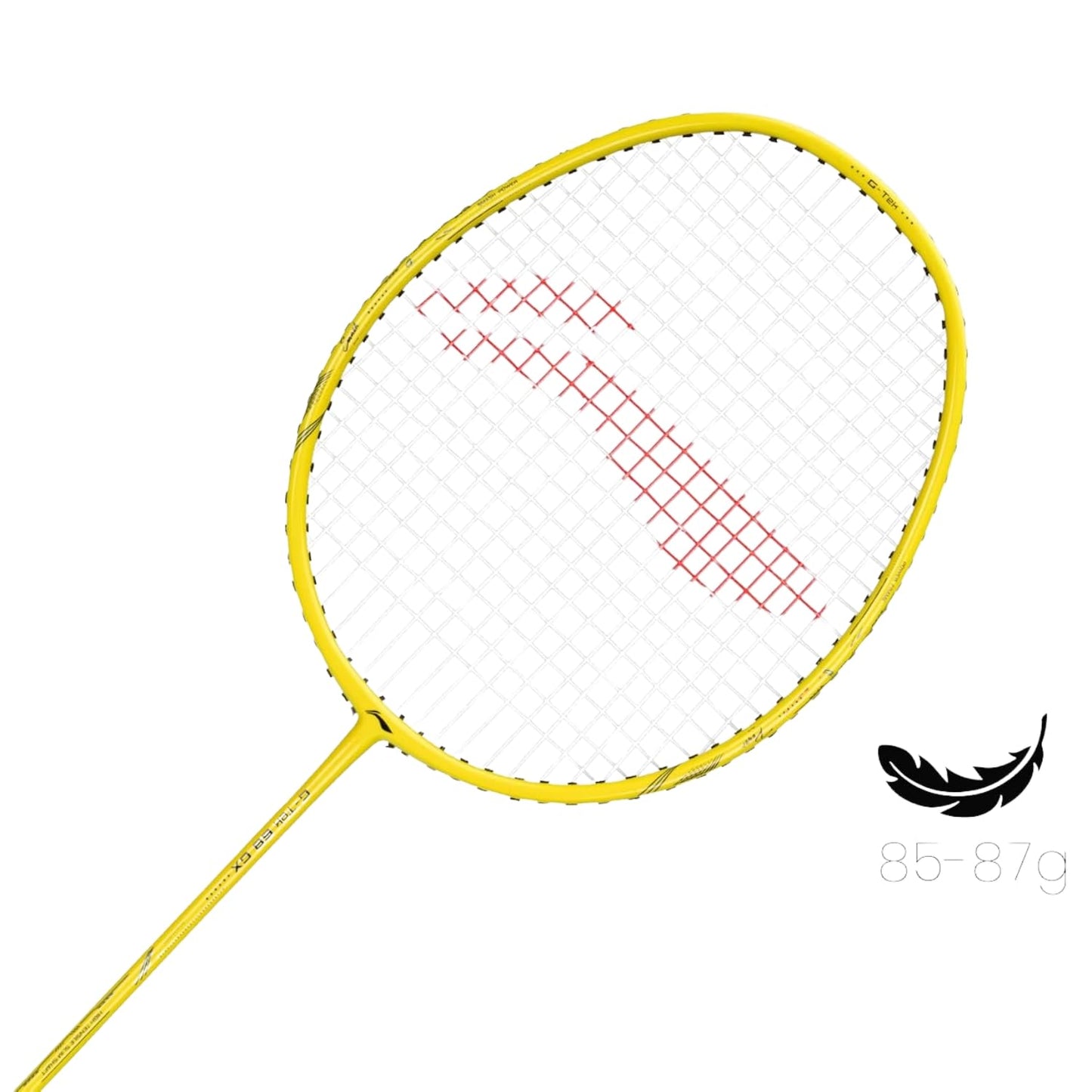 Li-Ning G-TEK 68 GX Strung Graphite Badminton Racquet with Full Cover, Lightweight High-Tension Racket for Power and Control – Yellow - Best Price online Prokicksports.com
