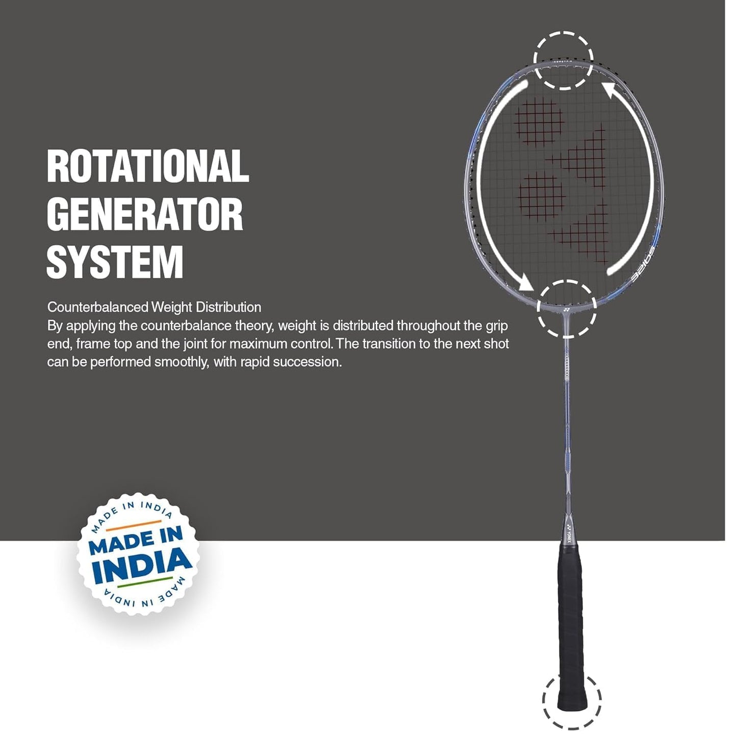 YONEX Astrox Attack 9 Strung Badminton Racquet | Head-Heavy Power | Isometric Head | Graphite Shaft | G4 Grip (4U) - Best Price online Prokicksports.com