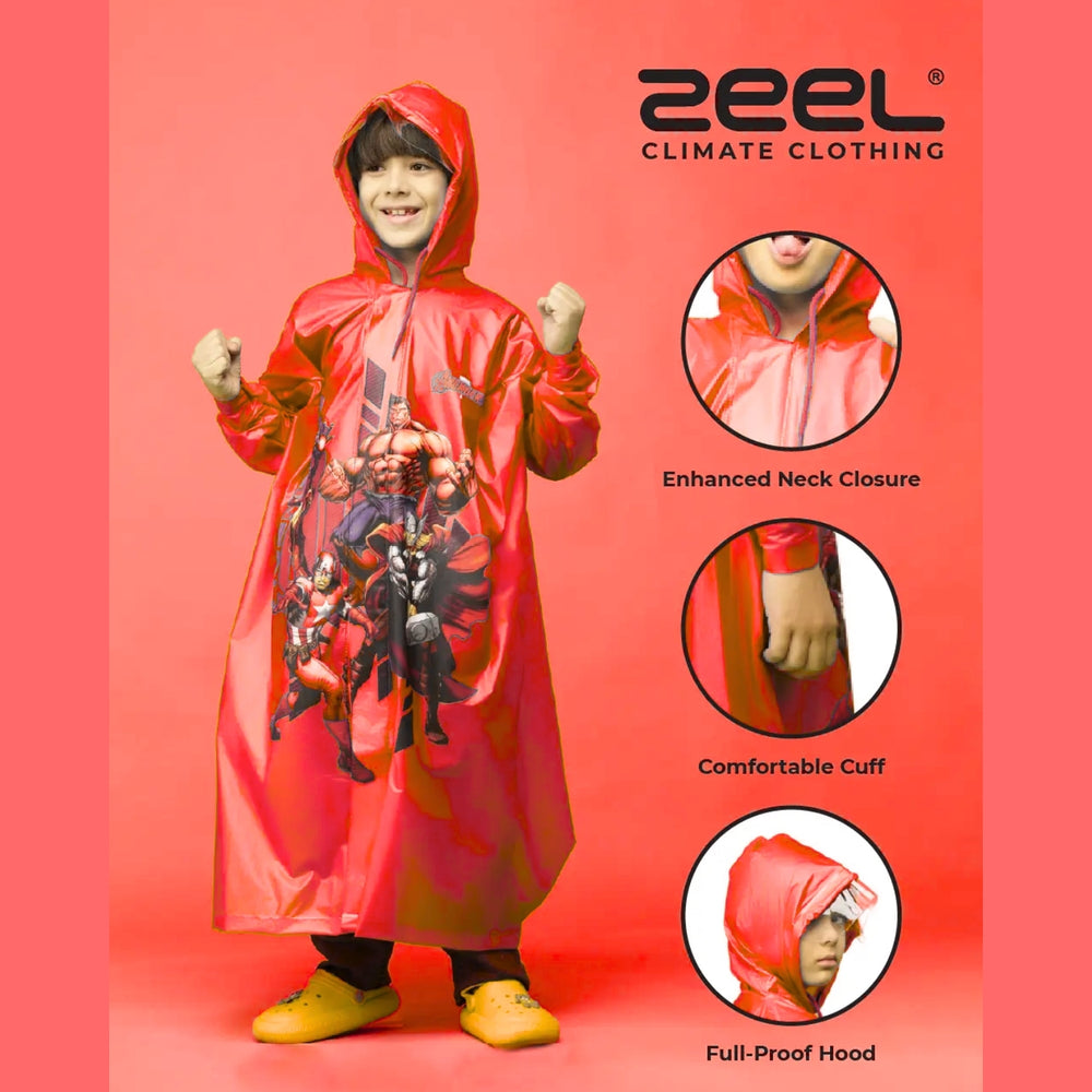 Zeel PG05 Kids Full Raincoat | Waterproof Full-Length Rainwear for Children
