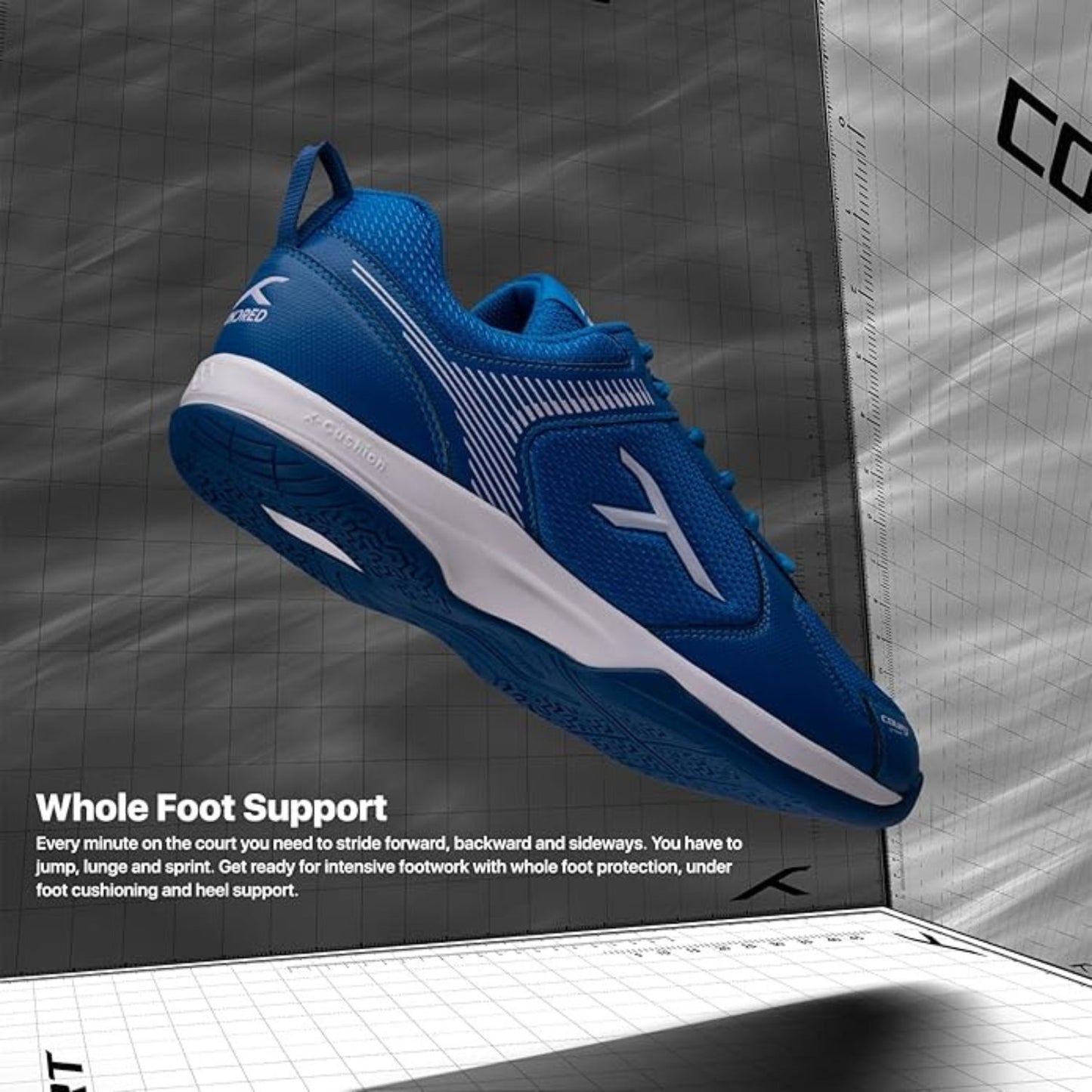 Hundred Court Star Badminton Shoes | Non-Marking Gum Rubber Sole | Lightweight Breathable Mesh | For Men & Women | Ideal for Squash, Table Tennis & Indoor Sports - Best Price online Prokicksports.com