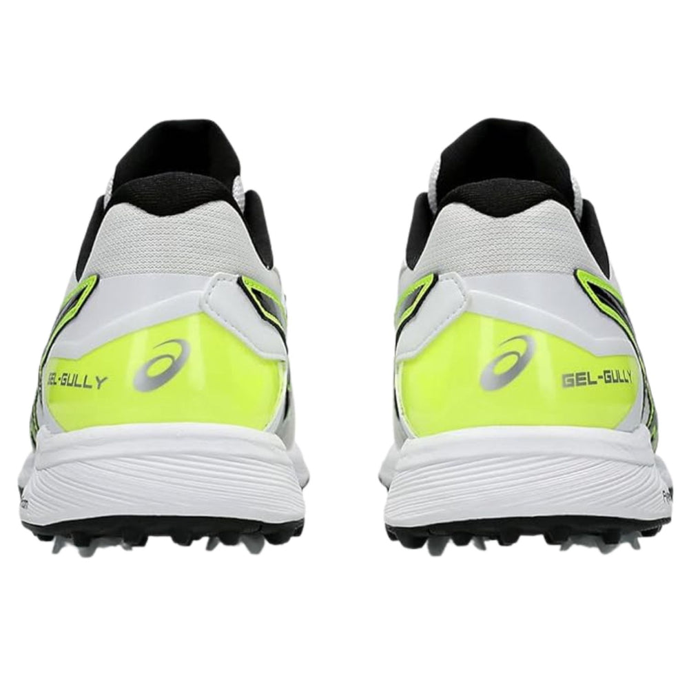 ASICS Men's Gel-Gully 7 Cricket Shoes (Metal Spikes) | GEL Cushioning | Breathable Mesh | White/Safety Yellow - Best Price online Prokicksports.com