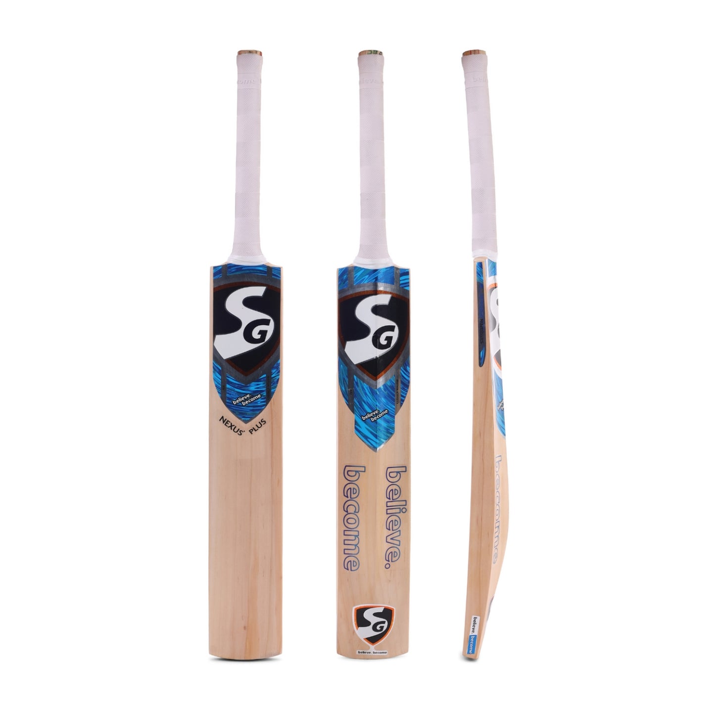 SG Nexus Plus Kashmir Willow Cricket Bat for Leather Ball Play – Full-Size Lightweight Bat for Beginners, Youth, Training & Club Matches (Copy) - Best Price online Prokicksports.com