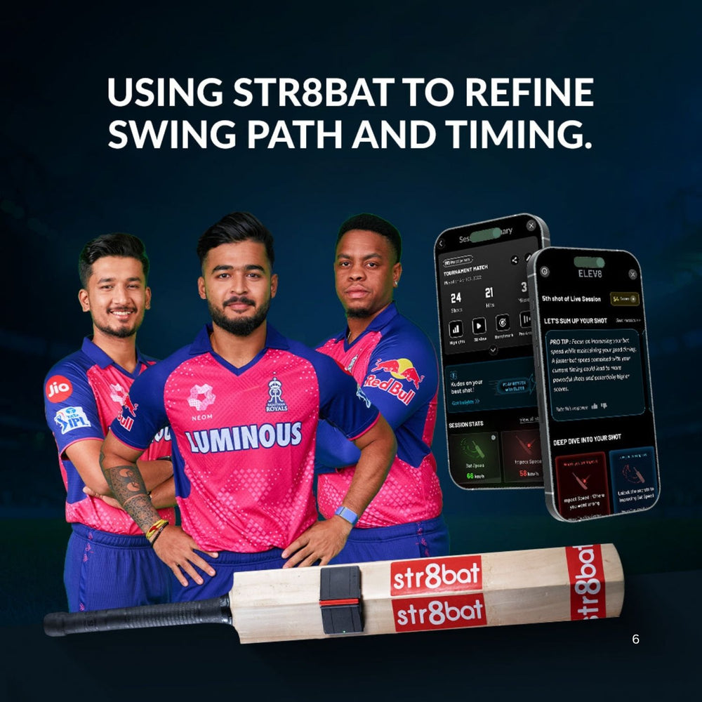 Str8bat Cricket Bat Sensor – Motion Tracker for Bat Speed, Swing Angle & Timing | Smart Batting Practice Device | Cricket Shot Analysis Tool for Players & Coaches - Best Price online Prokicksports.com