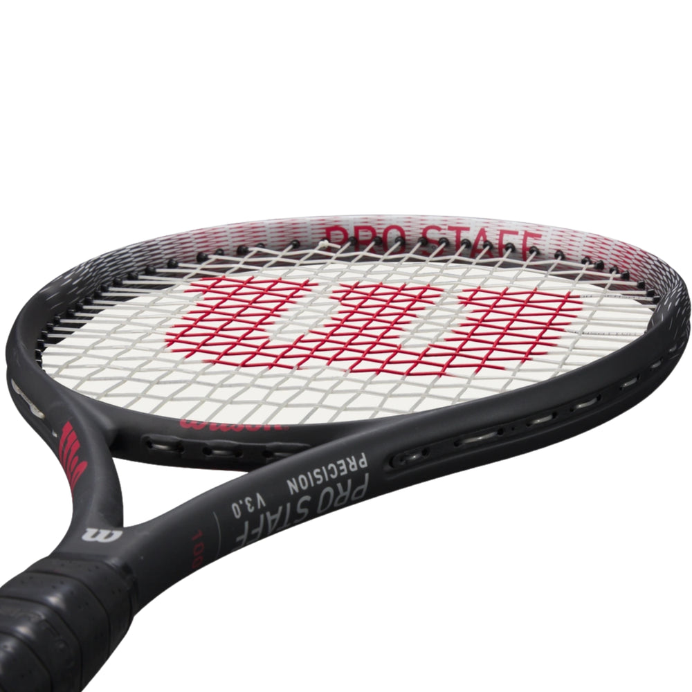 Wilson PRO Staff Precision 100 Strung Tennis Racquet (L3 - 4 3/8) Black/Silver/Red | 305g Performance Racquet - Best Price online Prokicksports.com