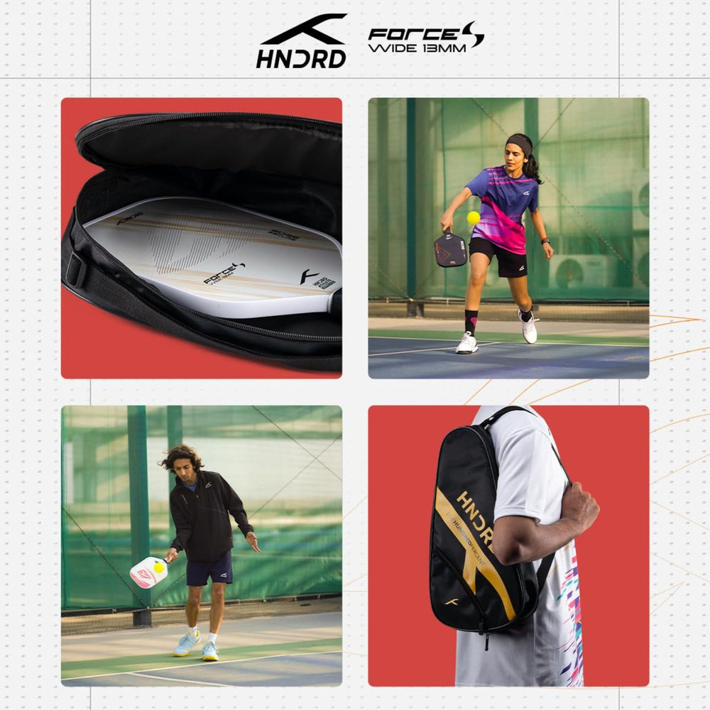 Hundred Force S Wide 13MM Pickleball Paddle | Extra-Wide Face | Carbon Fiber Surface | Polymer Core | Power & Control - Best Price online Prokicksports.com
