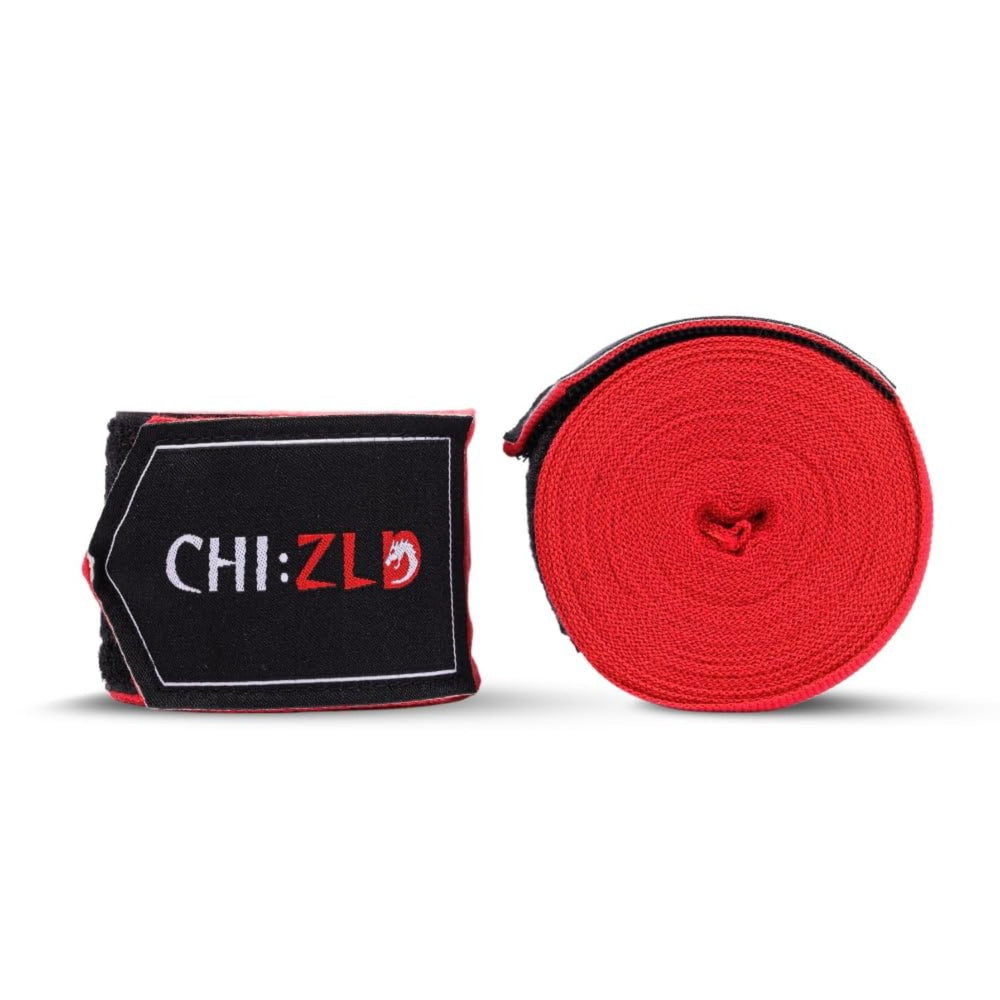 CHIZLD Impact Handwraps Poly-Cotton Blend | Breathable & Stretchable | Secure Velcro Closure | for Boxing, MMA, Kickboxing(4.5 M) - Best Price online Prokicksports.com