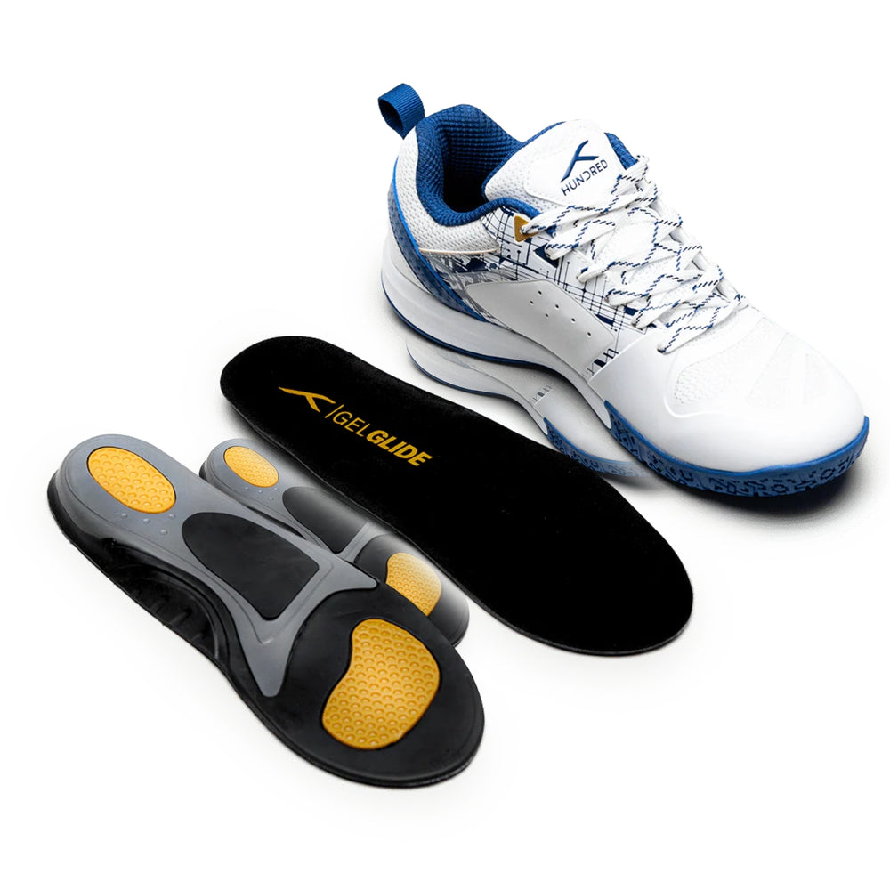 HUNDRED Gel Glide Insoles | Dual Gel Cushion Insole with Shock Absorption & Anti-Slip Comfort - Best Price online Prokicksports.com