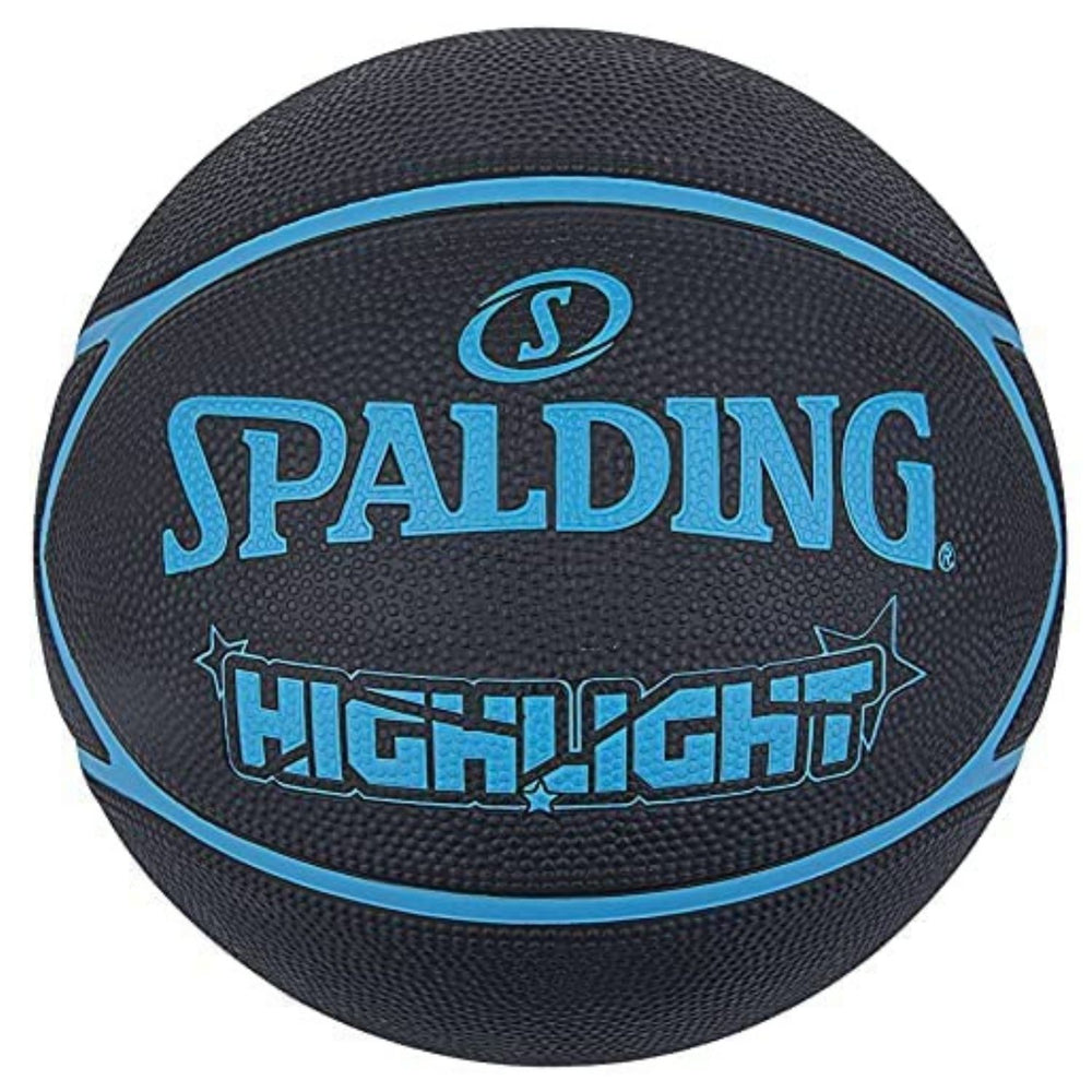 Spalding Highlight Rubber Basketball – Size 7 (29.5), Full Pebbled All‑Surface Grip, Indoor/Outdoor Training & Match Ball - Best Price online Prokicksports.com