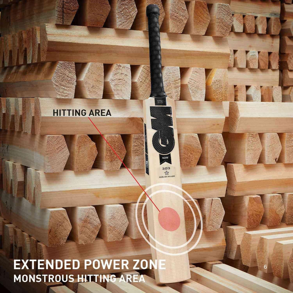 GM Maxi 303 English Willow Cricket Bat – SH (Short Handle), Lightweight Power Bat for Leather Ball Cricket - Best Price online Prokicksports.com