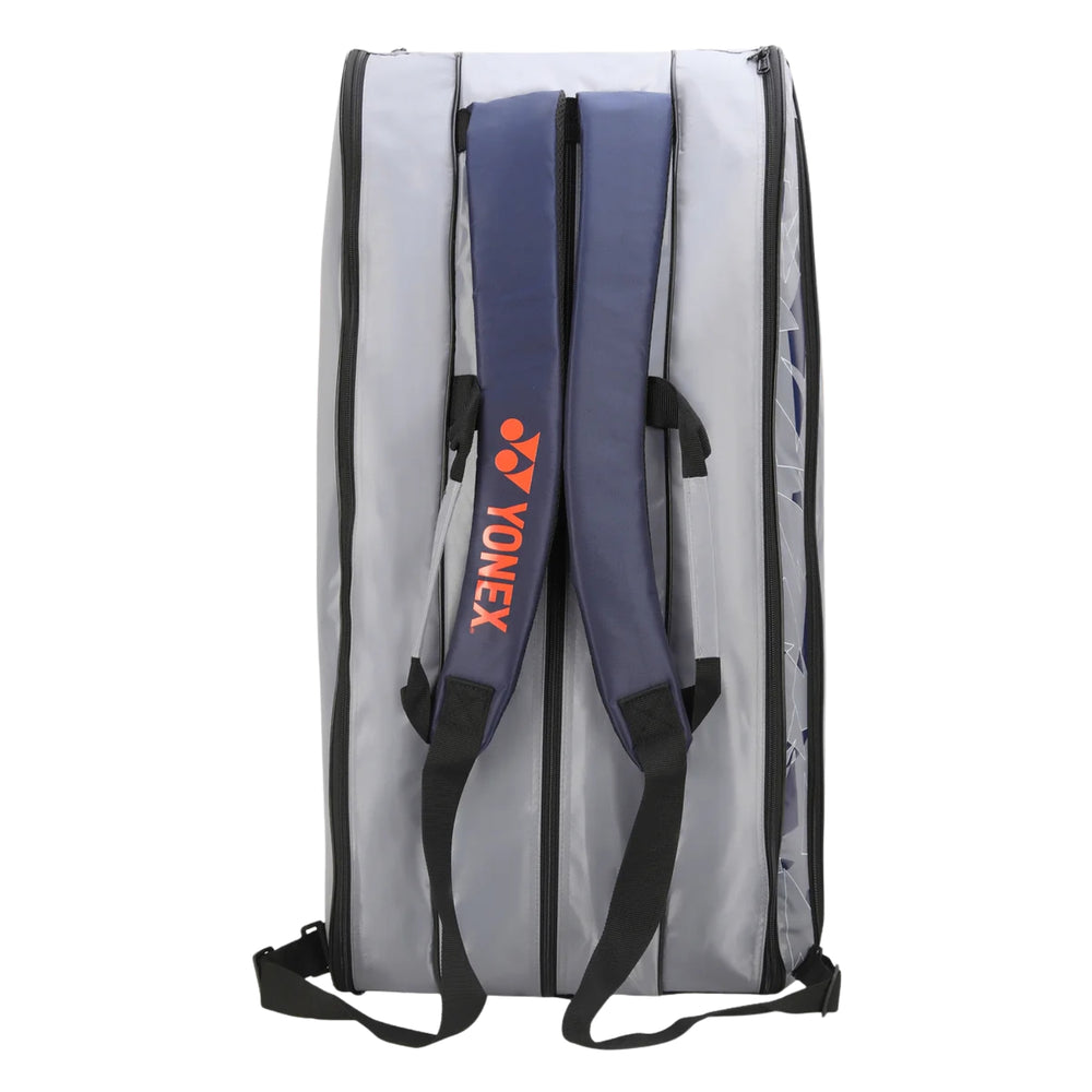 Yonex ACE1-Q014-2329-T01-S Badminton Racquet Bag Gray/Cherry Tomato | Lightweight & Durable Sports Bag | Spacious Backpack for Racquets, Shoes & Accessories - Best Price online Prokicksports.com