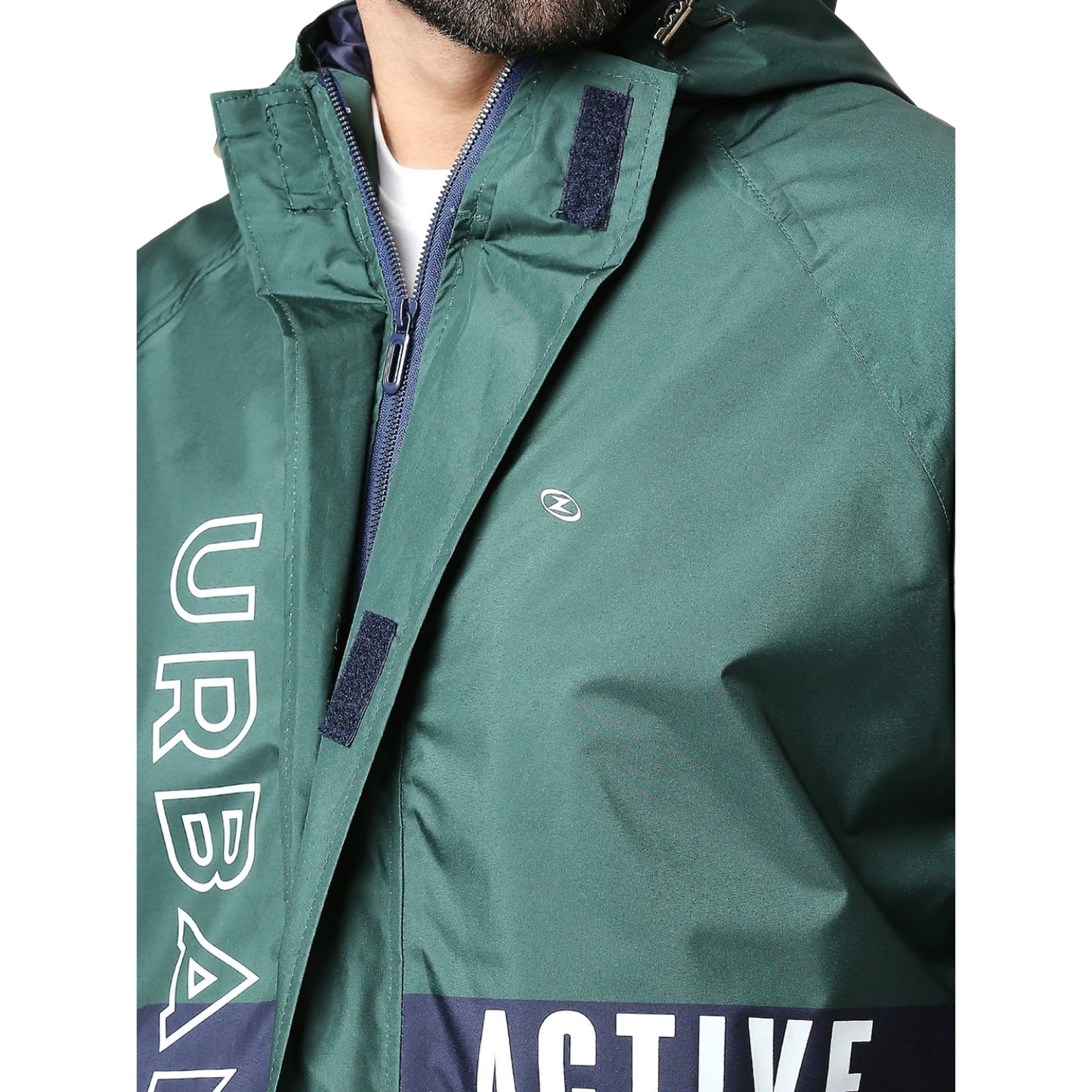 ZEEL MJ201 Men’s Waterproof Rain Jacket Fully Waterproof Polyester Jacket with PVC-Coated Lining & Adjustable Hood - Best Price online Prokicksports.com