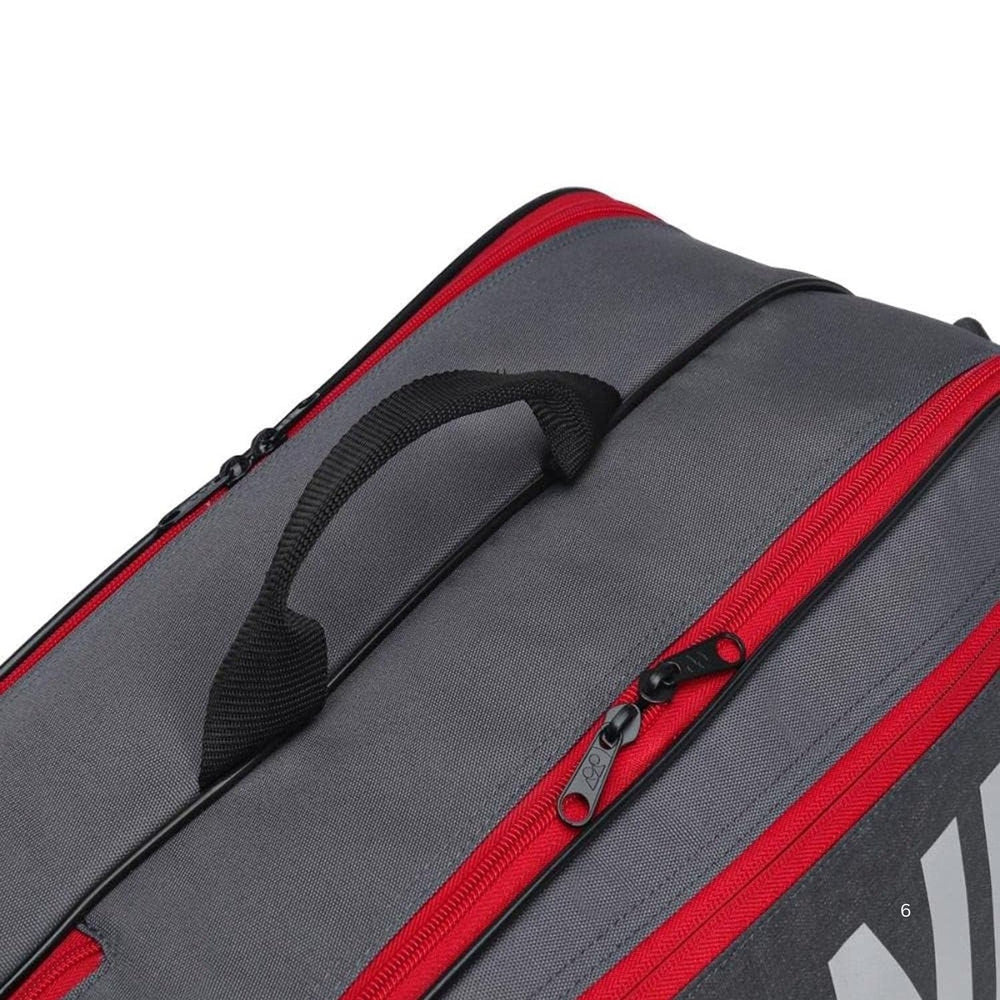 Yonex BA42126EX Team Racquet Bag, Grayish Pearl – 5 Rackets Capacity, Multiple Compartments, Adjustable Straps, Durable Polyester - Best Price online Prokicksports.com