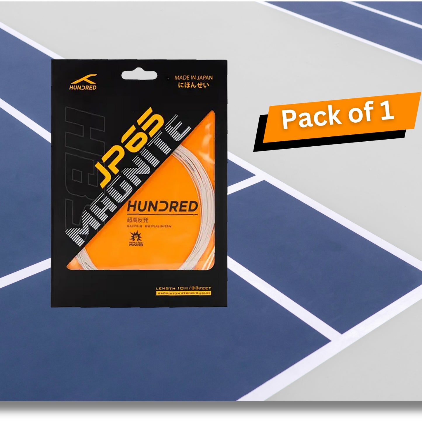 HUNDRED JP 65 Magnite Badminton String 0.65mm – Ultra-Thin High Repulsion Control String for Speed, Spin, and Aggressive Power Players - Best Price online Prokicksports.com
