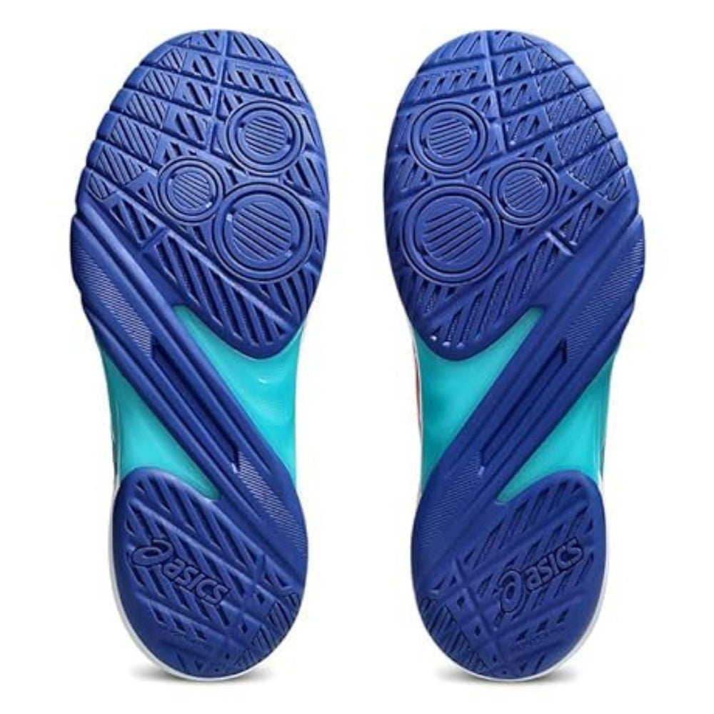 ASICS Powerbreak FF Men Indoor Court Shoes | FlyteFoam Cushioning & Maximum Stability for Badminton | White/ASICS Blue - Best Price online Prokicksports.com