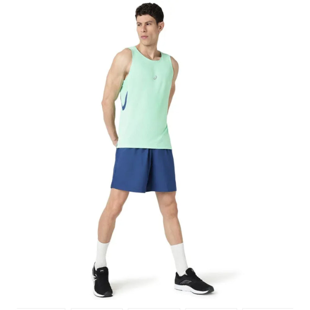 ASICS Panel Detail Sleeveless Top for Men | Sports Sleeveless T-Shirt - Best Price online Prokicksports.com