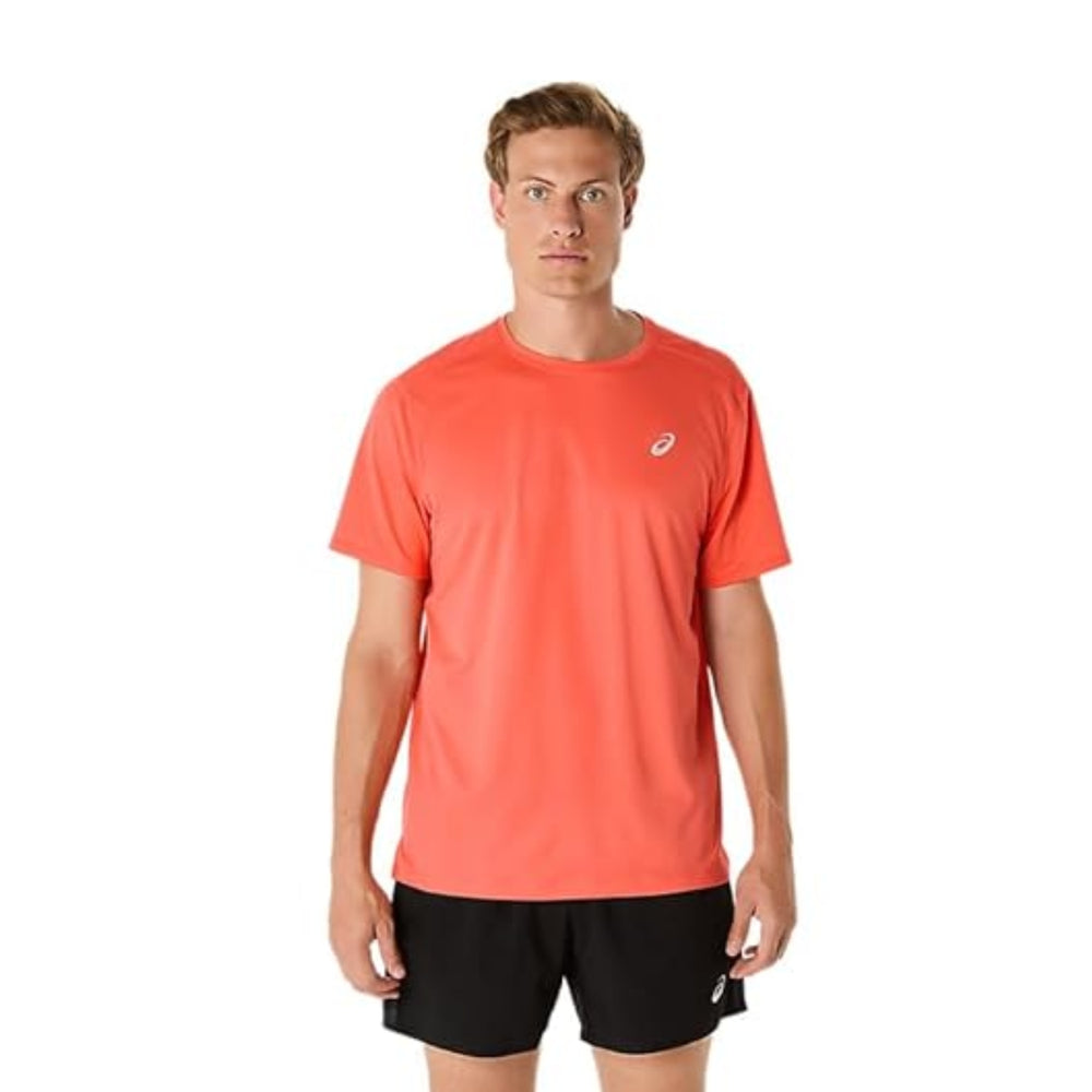 ASICS Silver SS Top Men T-Shirt Roundneck | Lightweight Breathable Tee for Training & Everyday Wear - Best Price online Prokicksports.com
