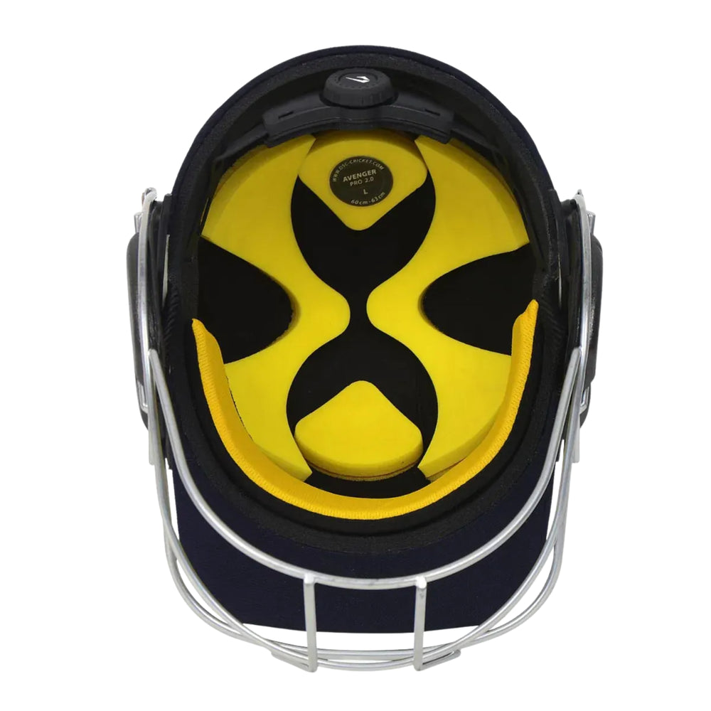 DSC Avenger Pro 2.0 Cricket Helmet – Navy | Advanced Protection Helmet with Steel Grill & Comfortable Fit - Best Price online Prokicksports.com