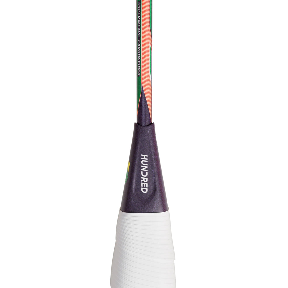 Hundred Hyfonic 7 Unstrung Badminton Racquet – Purple/Green (4U) | Precision Control with Dual Aerodynamic Frame & HyperWeave Carbon - Best Price online Prokicksports.com