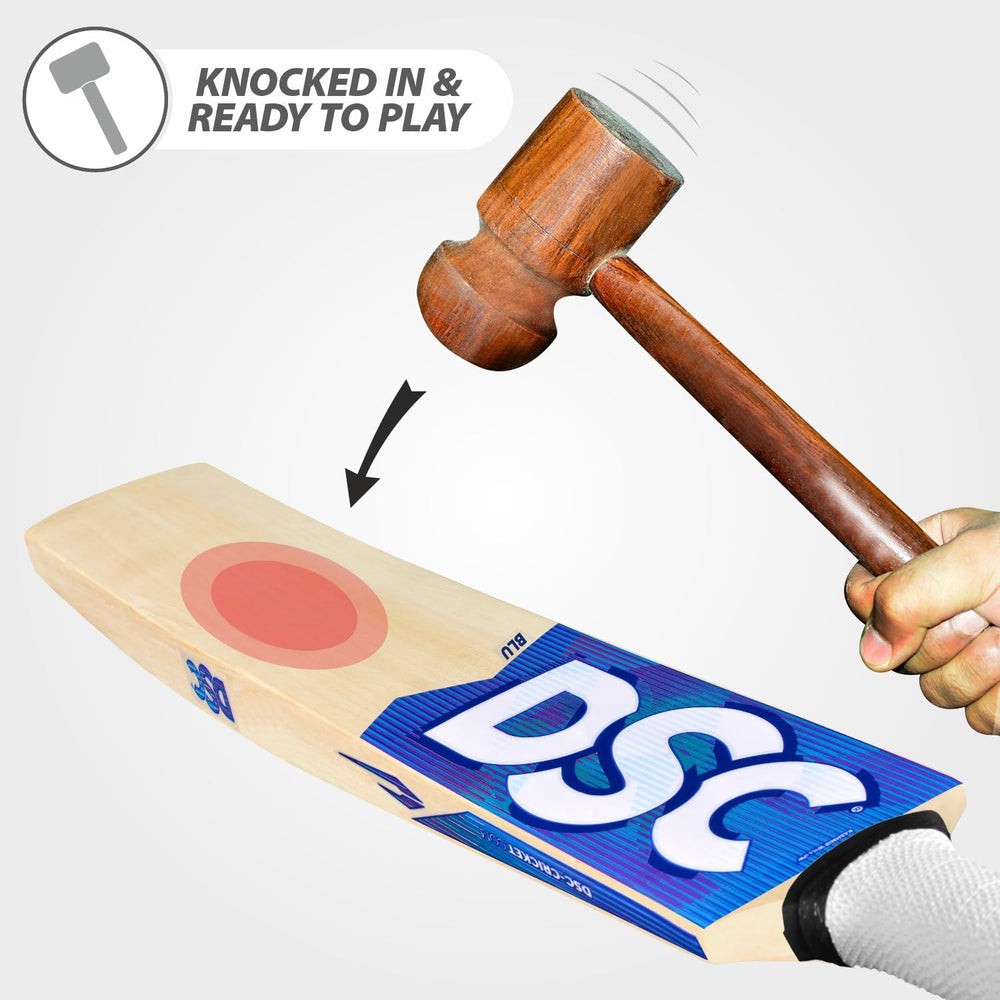 DSC BLU 22 Kashmir Willow Cricket Bat | Extended Power Zone, Massive Edges | Adult