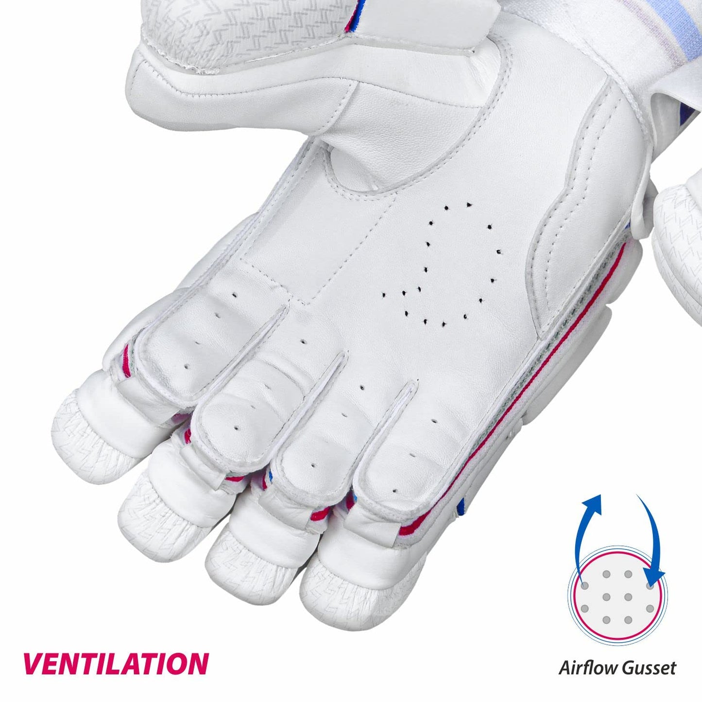DSC Intense Passion RH Batting Gloves , White - Best Price online Prokicksports.com