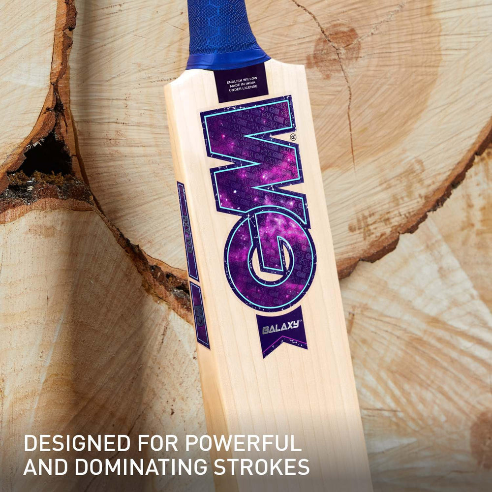 GM Galaxy 606 English Willow Cricket Bat | Size SH | Grade 2 | Powerarc Bow Face | Insulated Grip