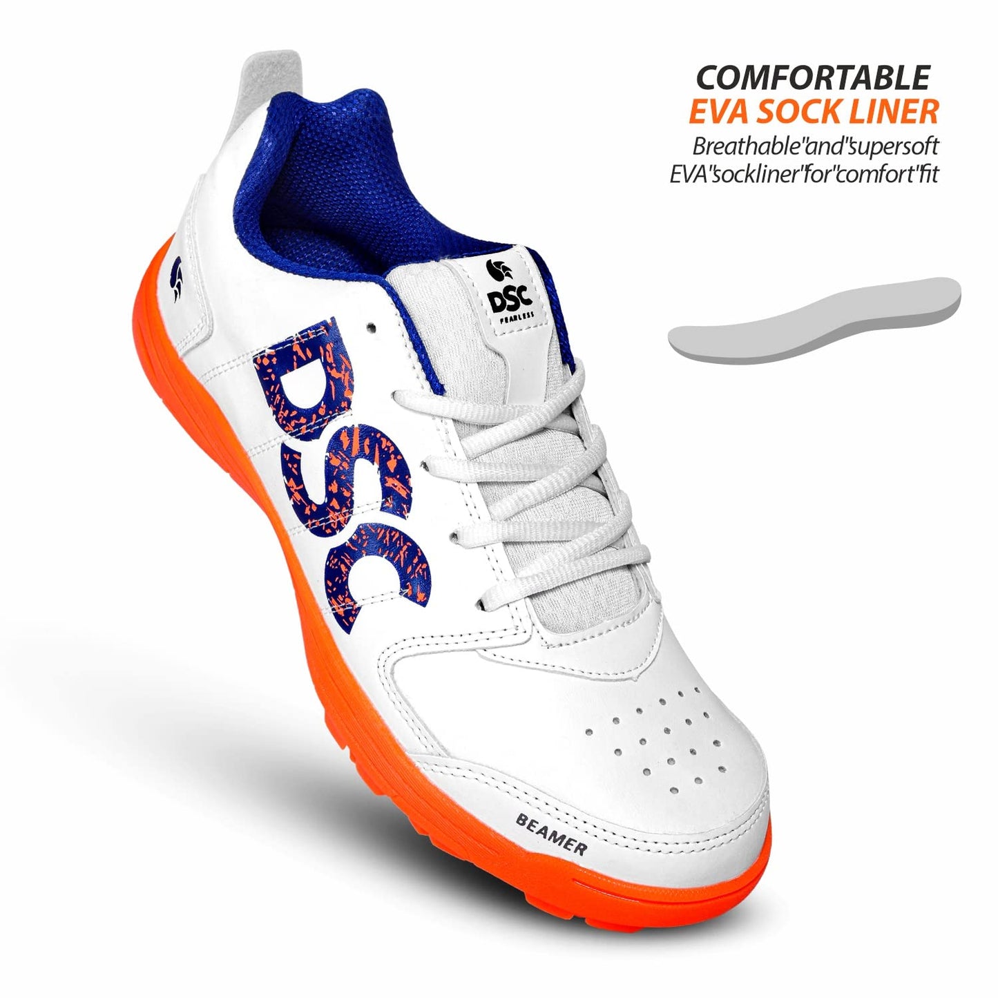 DSC Beamer Kid's Cricket Shoes | Lightweight, Durable & Comfortable Sports Shoes for Boys | Ideal for Cricket Practice & Matches - Best Price online Prokicksports.com