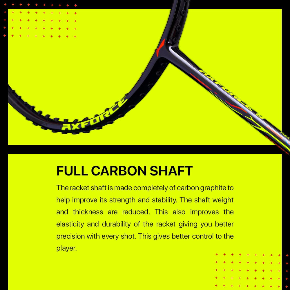 Li-Ning AX Force 9 G5 Strung Badminton Racquet Black/Orange – Lightweight, Powerful Smash, High-Tension Control, Professional Performance Racket for Advanced Players - Best Price online Prokicksports.com