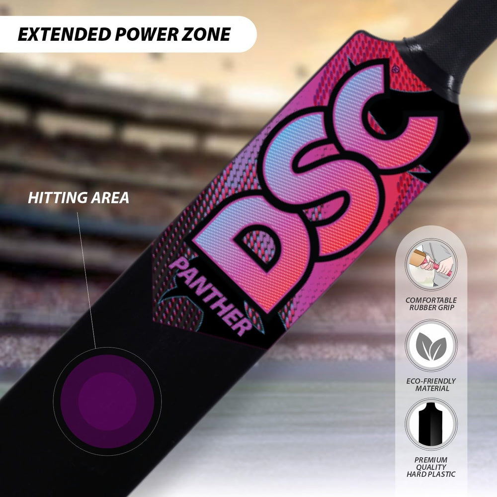 DSC Panther Plastic Cricket Set | Ideal for Tennis Ball & Gully/Turf Cricket | Complete Starter Cricket Kit - Best Price online Prokicksports.com